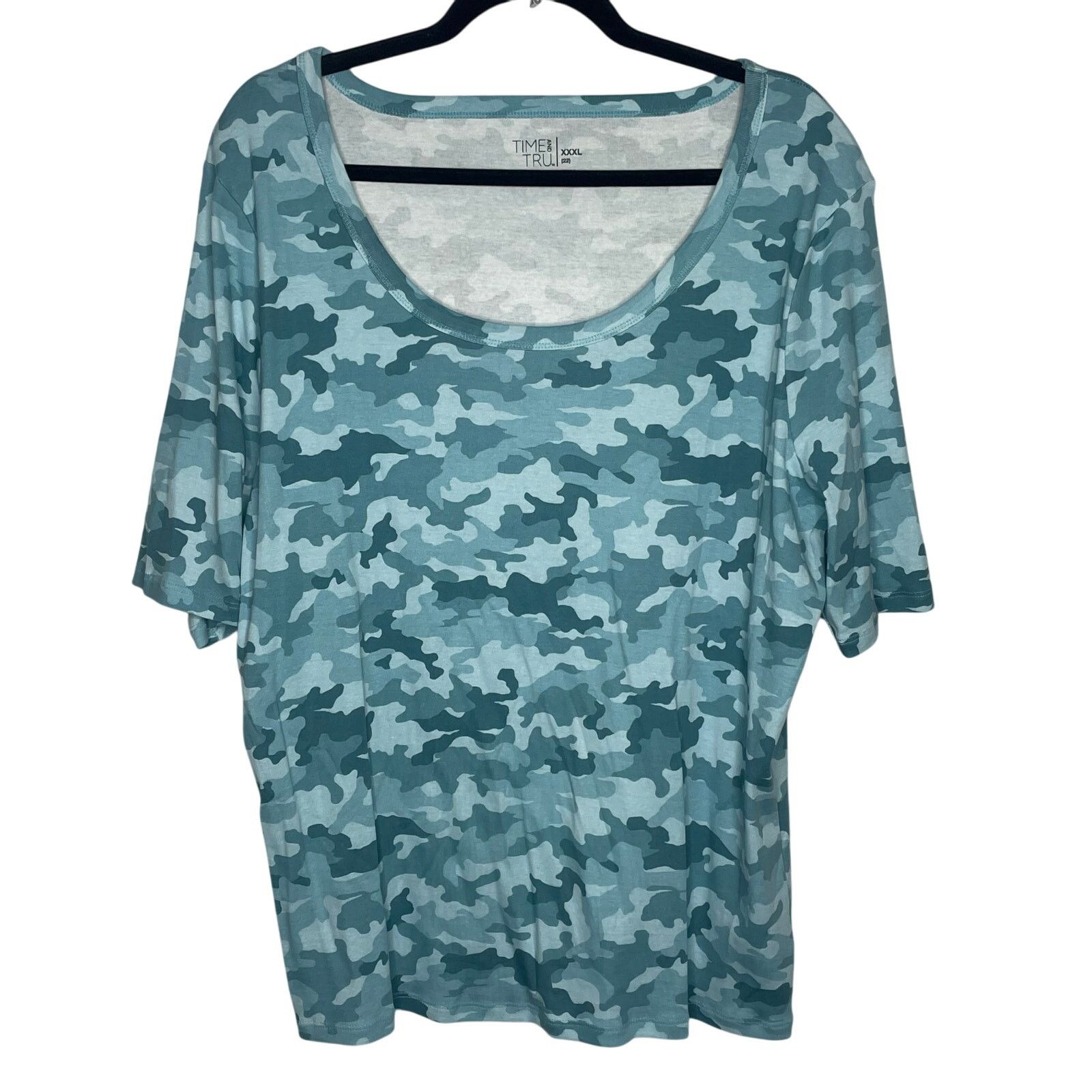 Walmart NWOT Blue Camo Cotton Shirt Size XXXL Size 3XL / US 20-22 - 1 Thumbnail