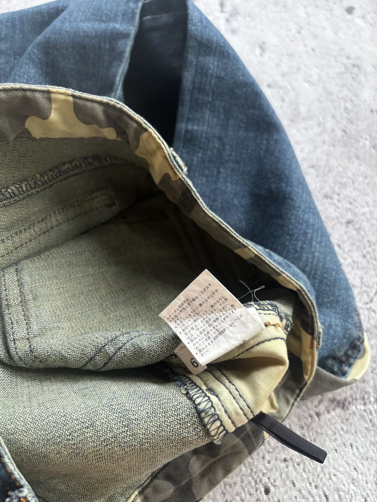 Hysteric Glamour Y2k Flare jeans Stripe camo Ifsixwasnine Lgb style Size 27" / US 4 / IT 40 - 7 Thumbnail