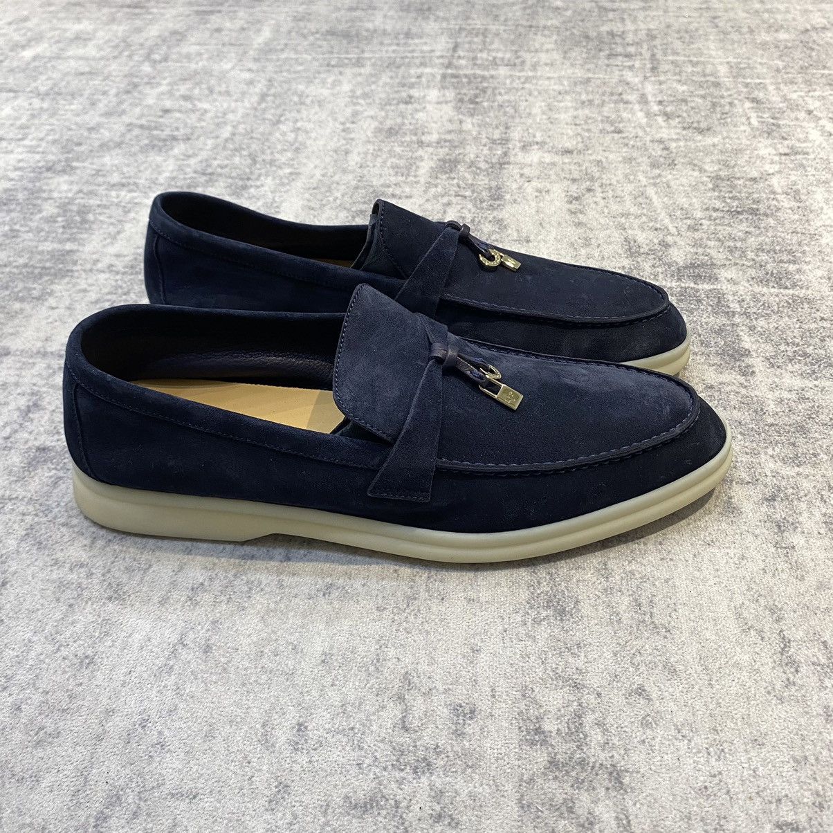 Loro Piana Loro Piana Summer Charms Walk 13 Suede Argo Blue Melange Size US 8.5 / EU 41-42 - 3 Thumbnail