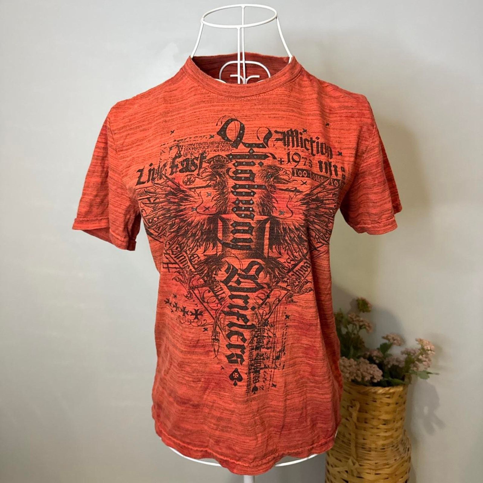 Affliction Rare Vintage y2k orange sinful affliction t shirt Size US M / EU 48-50 / 2 - 2 Thumbnail