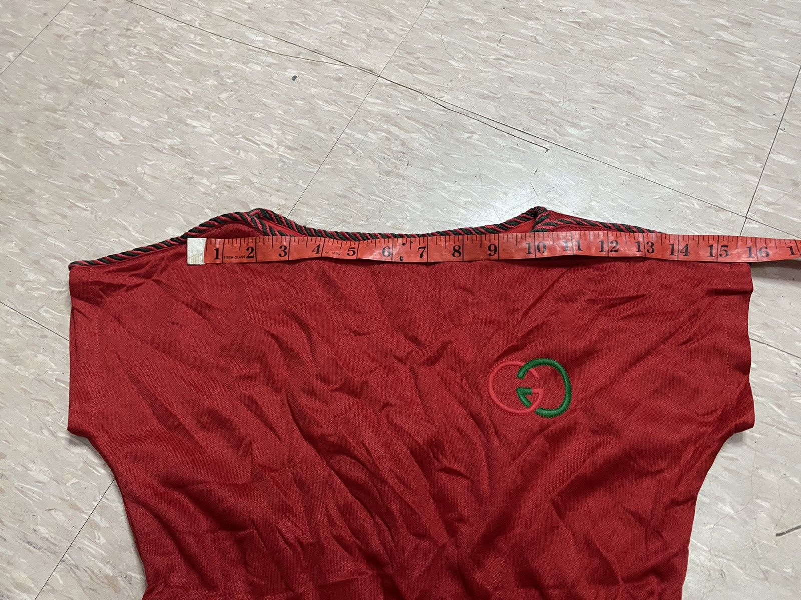 Designer × Gucci Gucci GG 100% cotton red embroidery kid's dress Size XXS / US 00 / IT 34 - 17 Thumbnail