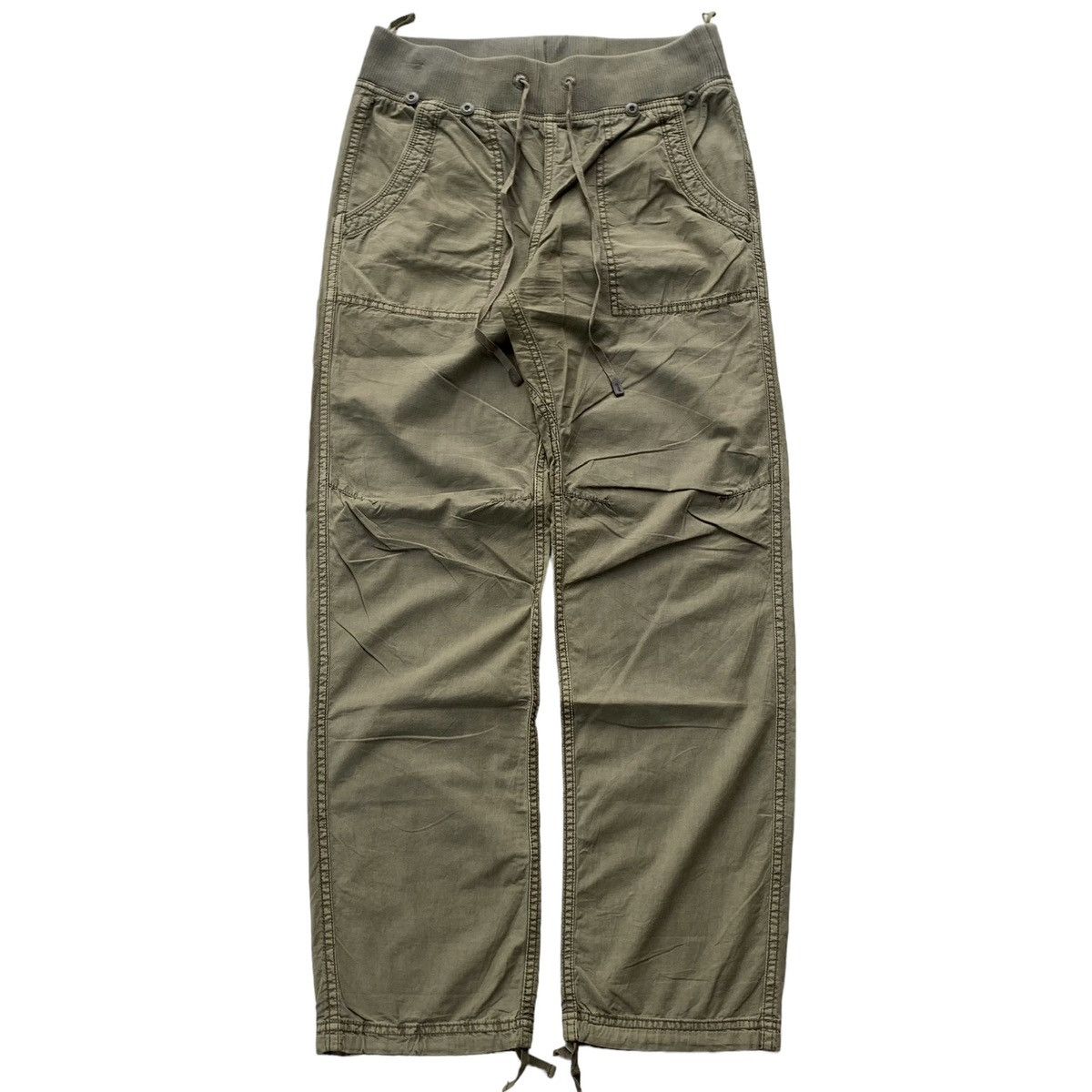 GOA 2000s Rare GOA Fatigue Olive Washed Pants Size US 30 / EU 46 - 1 Thumbnail