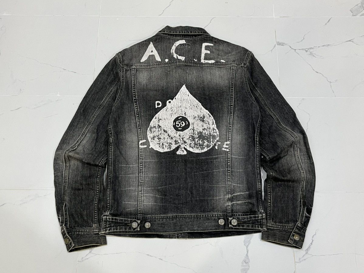 R.Newbold Ace Cafe London collaboration black denim jacket