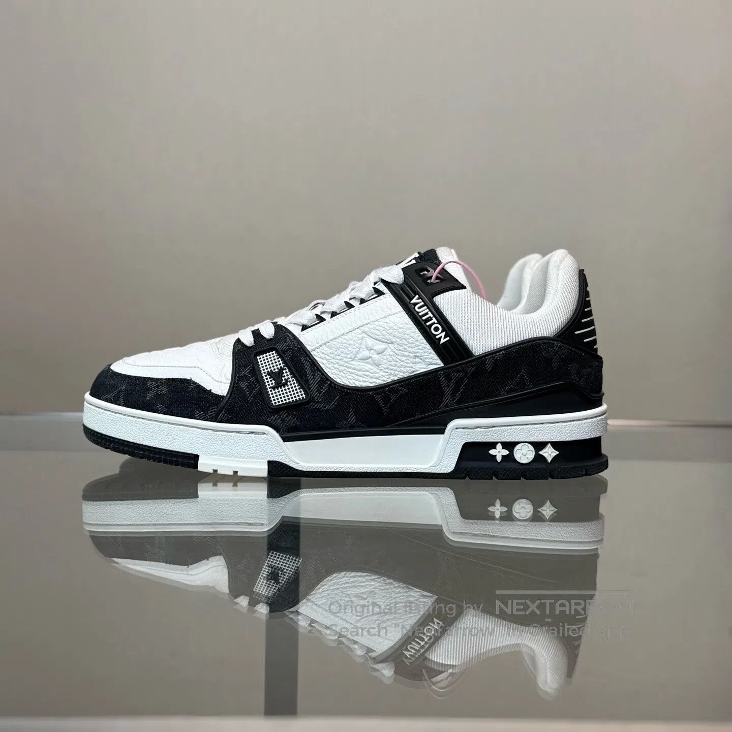 Louis Vuitton Louis Vuitton 24 black and white denim boardshoes Size US 8 / EU 41 - 5 Thumbnail