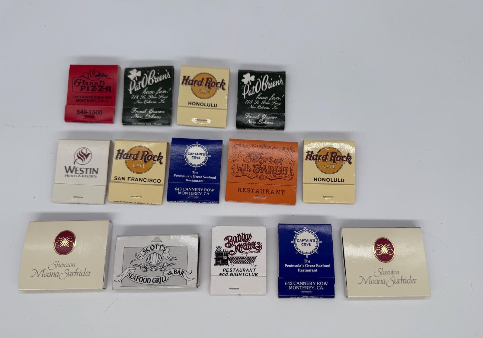 Designer 14 Vintage Restaurant Matchbooks – Hard Rock, Pat O’Brien’s+ Size ONE SIZE - 1 Thumbnail