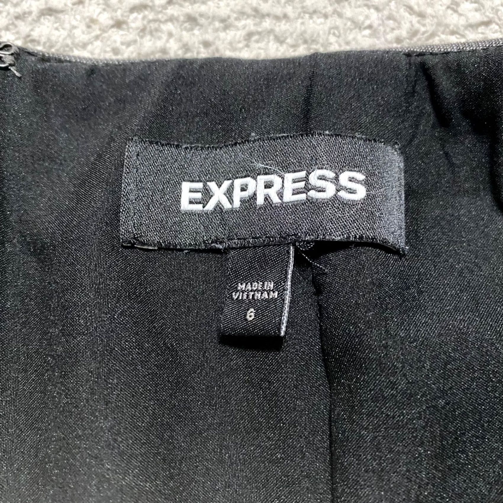 Express Express Skirt 6 Gray Pencil Straight Lined Pockets Zip Business Casual Formal 6 Size 28" / US 6 / IT 42 - 4 Thumbnail