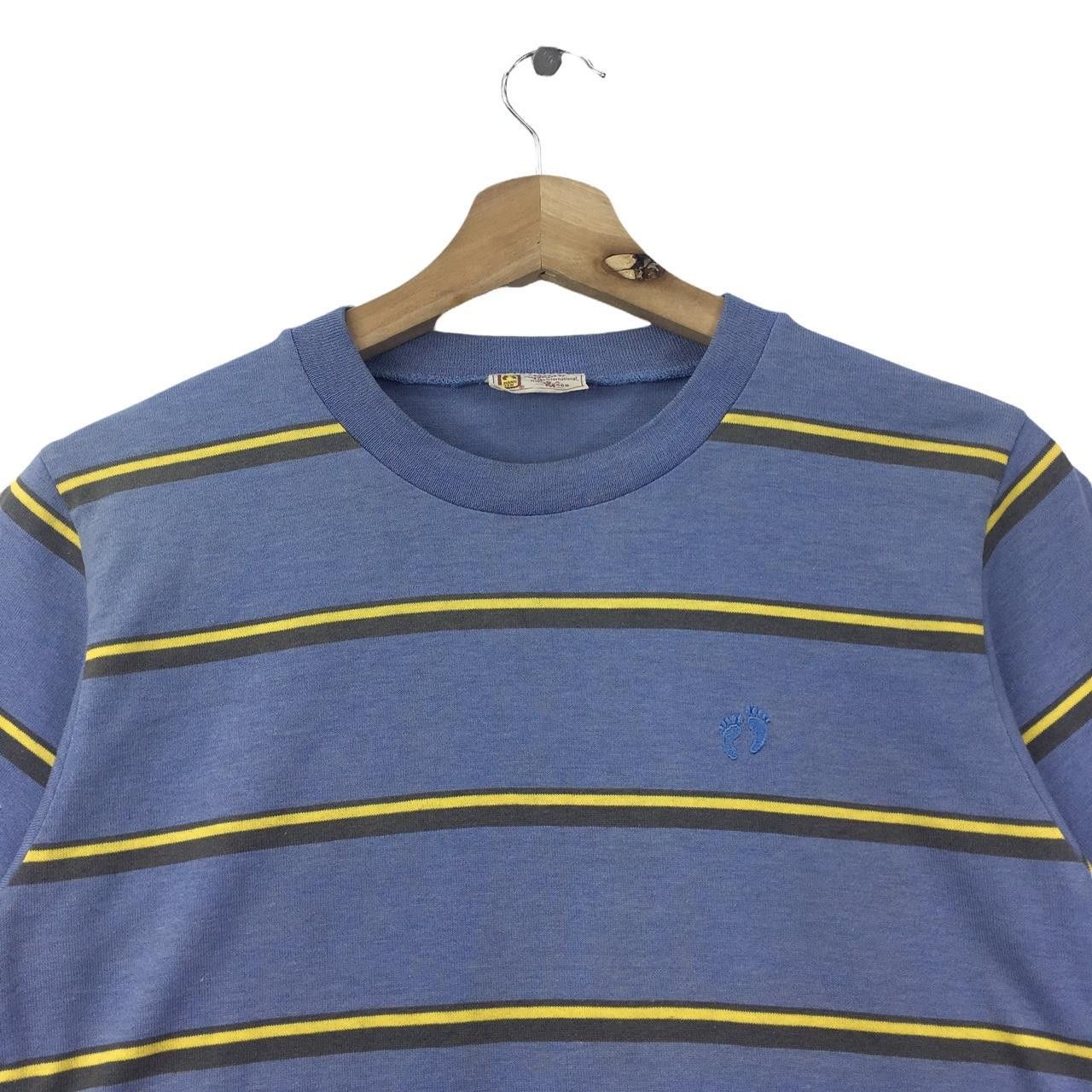 Hang Ten Vtg 80’ HANG TEN SURFING Hawaii Striped Blue Tee Shirt Size US M / EU 48-50 / 2 - 2 Thumbnail