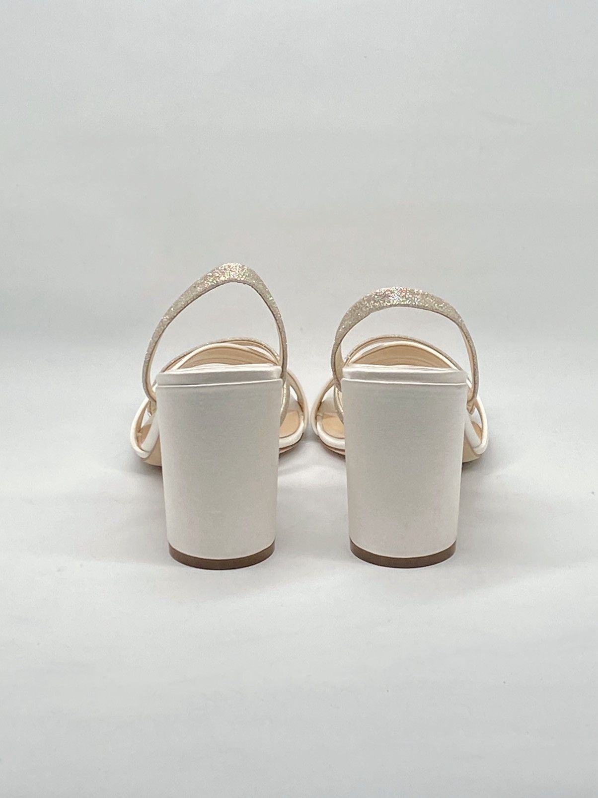 Jimmy Choo Jimmy Choo Plum Satin & Glitter Slingback Sandals size 39.5 Size US 9.5 / IT 39.5 - 7 Thumbnail