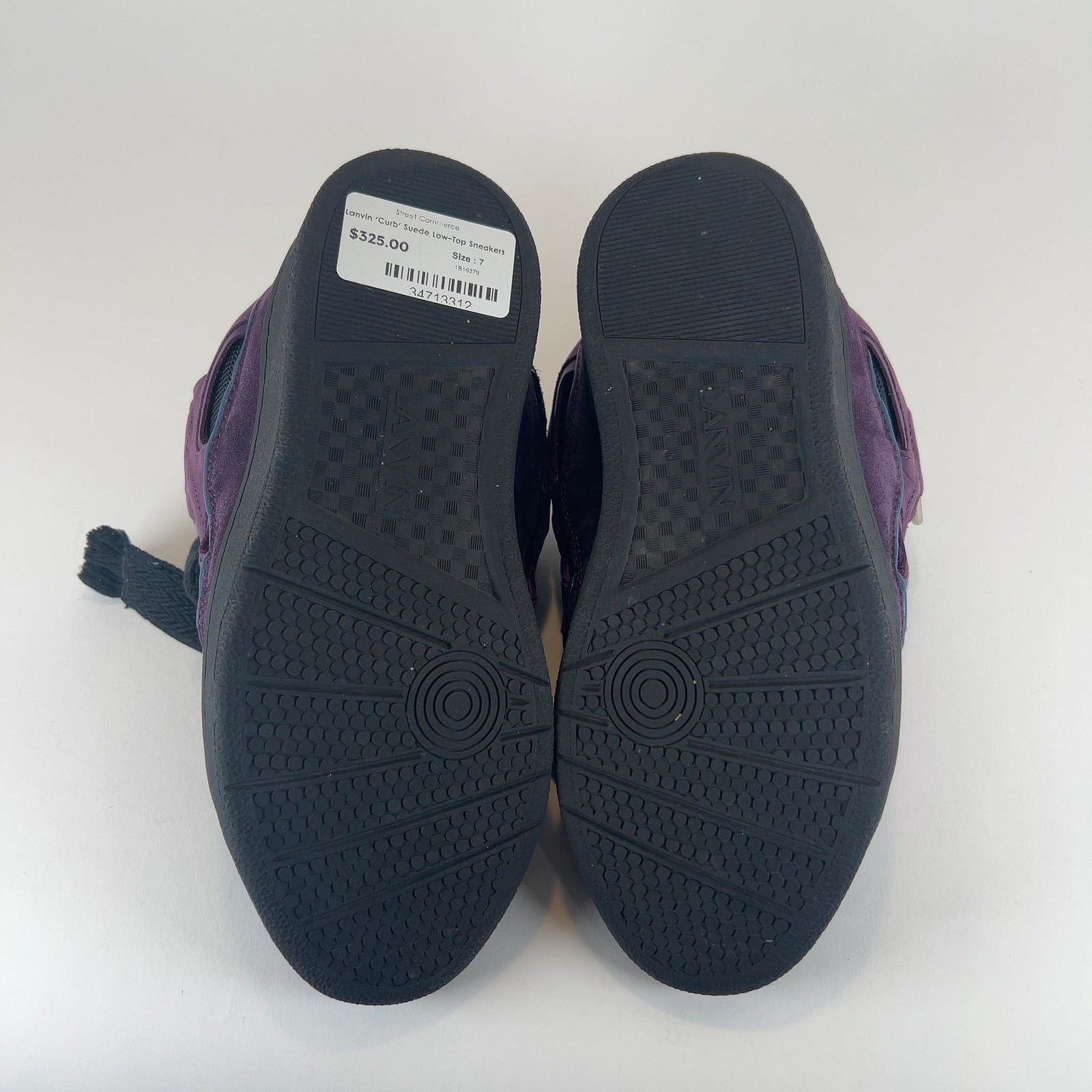 Lanvin Lanvin 'Curb' Suede Low-Top Sneakers Size US 7 / EU 40 - 13 Thumbnail