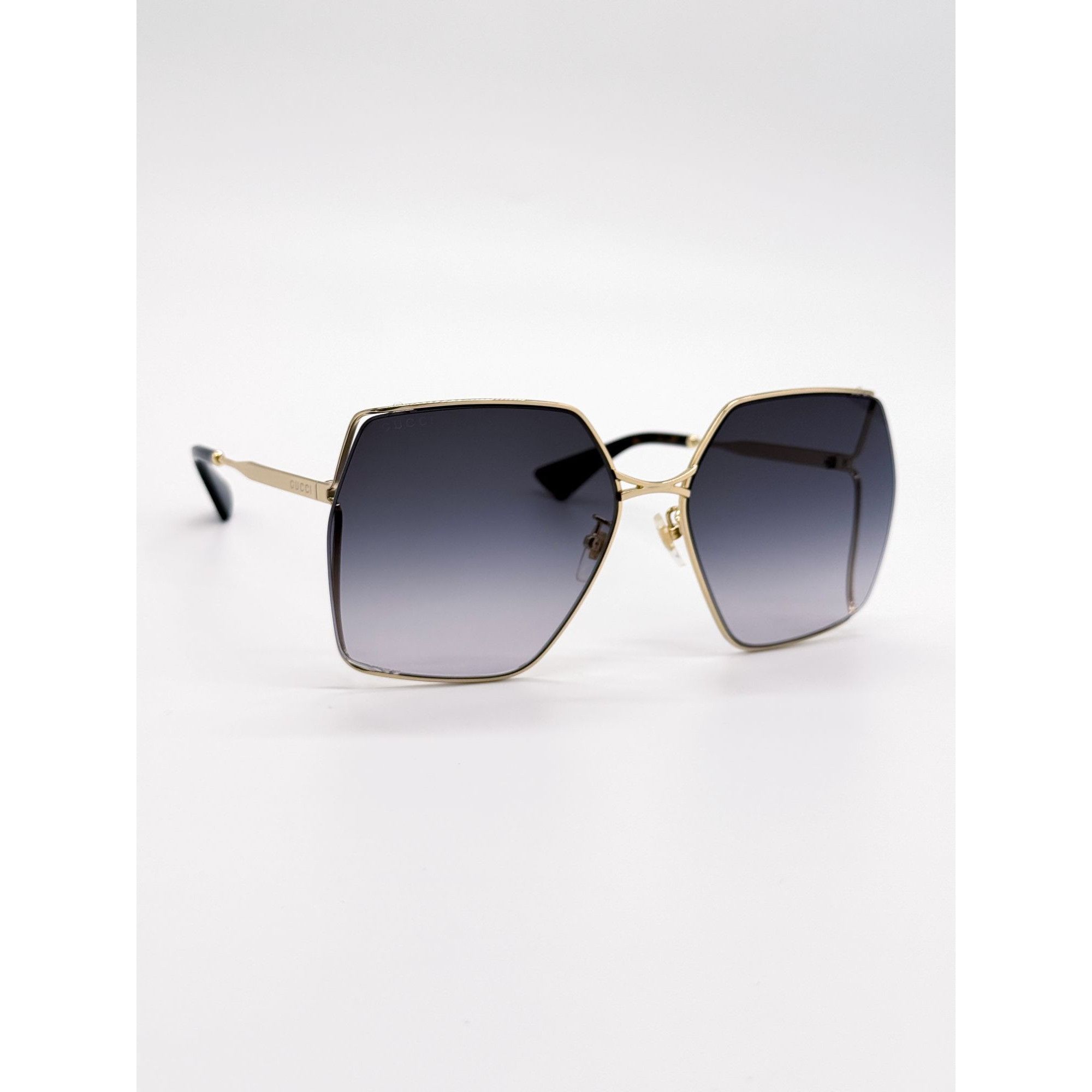 Gucci NEW GUCCI SUNGLASSES GG0817S 001 GOLD/GRAY SQUARE WOMEN Size ONE SIZE - 5 Thumbnail