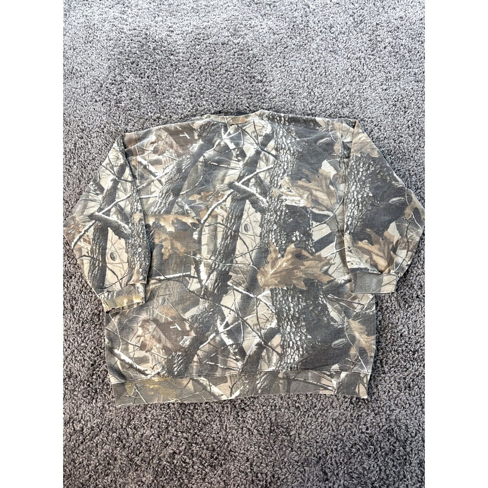 Realtree VINTAGE Sweatshirt Mens L Brown Realtree Hardwoods Fleece Pullover Camouflage Y2K Size US L / EU 52-54 / 3 - 6 Thumbnail