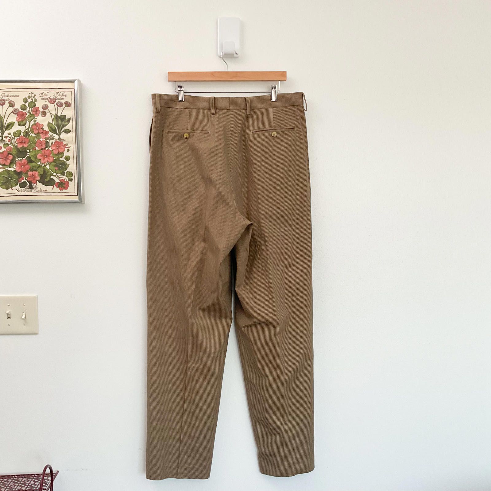 Tommy Hilfiger VTG 90s Tommy Hilfiger brown pleated trousers mens 36x34 Size US 36 / EU 52 - 3 Thumbnail