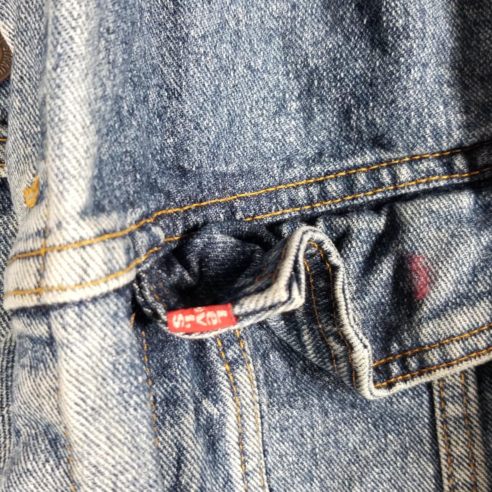 Levi's VINTAGE Levi's Jacket Mens Large ROAD Goat Flaw Blue Denim Trucker 70598-4891 Size US L / EU 52-54 / 3 - 7 Thumbnail