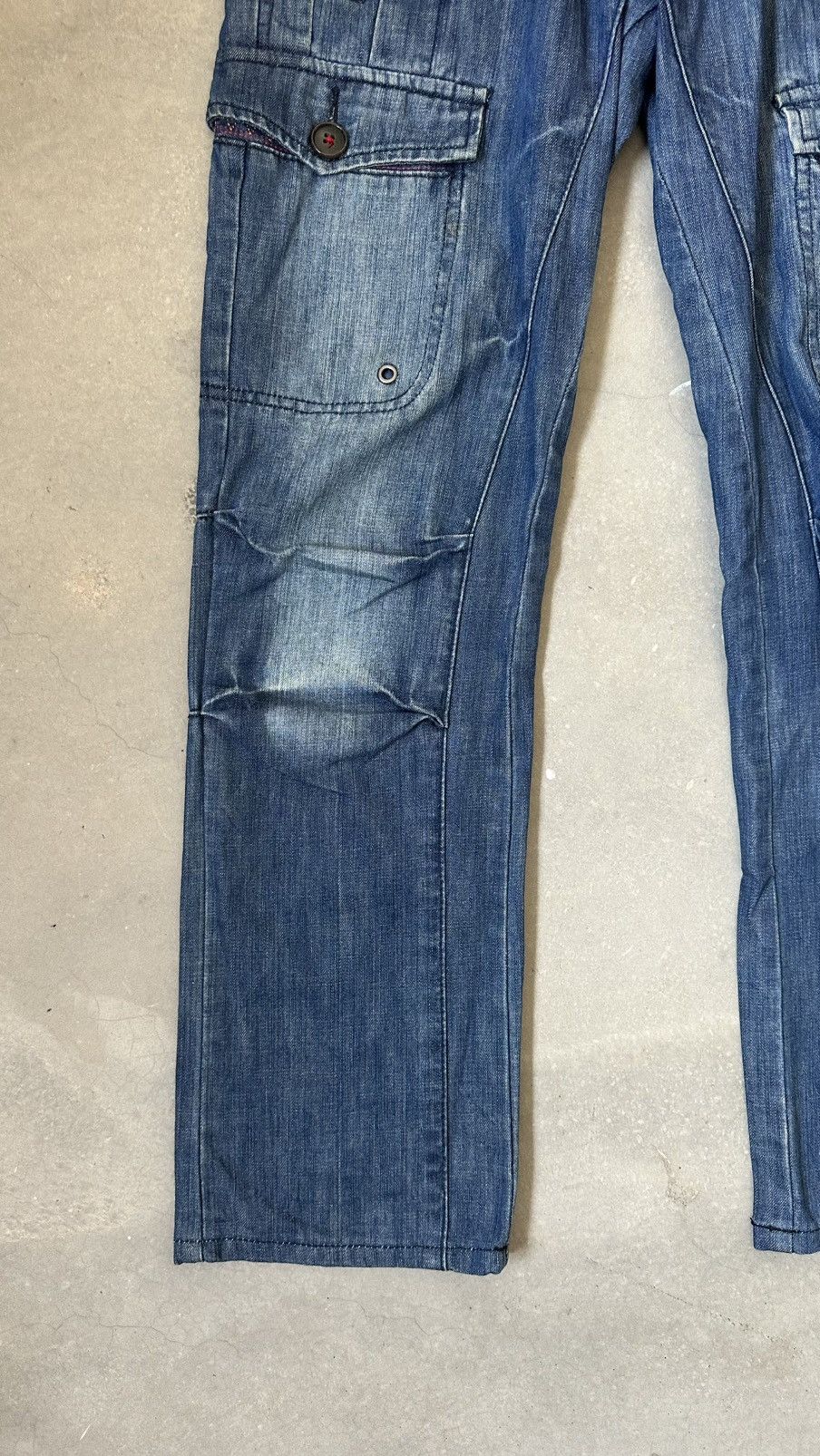 Japanese Brand JAPAN AVANT GARDE CARGO DENIM PANT Size US 31 - 2 Thumbnail