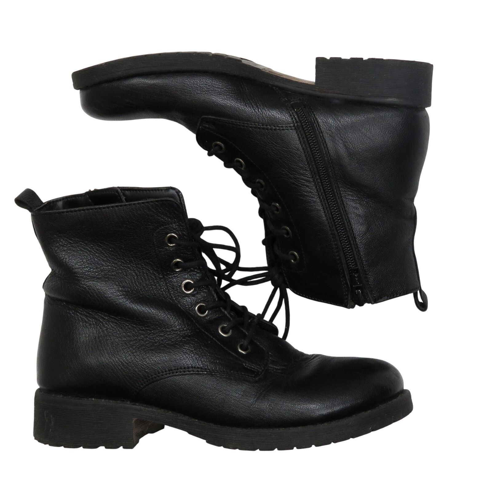 Steve Madden Steve Madden Black Leather Combat Boots Size 8 Size US 8 / IT 38 - 6 Thumbnail