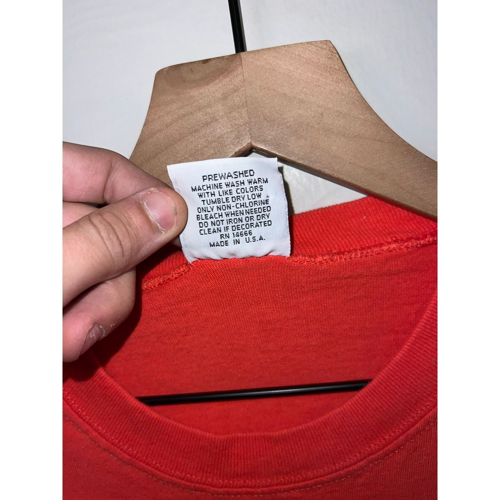 Lee Vintage Red Blank Shirt Sturdy Tees Lee Tee VTG 90s Large Size US L / EU 52-54 / 3 - 5 Thumbnail