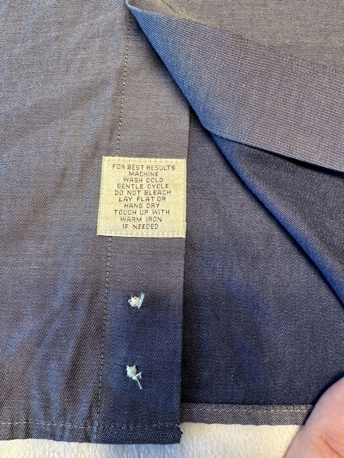 Peter Millar Peter Millar Men’s Blue Button Down L/S Dress Shirt-XL Size US XL / EU 56 / 4 - 4 Thumbnail