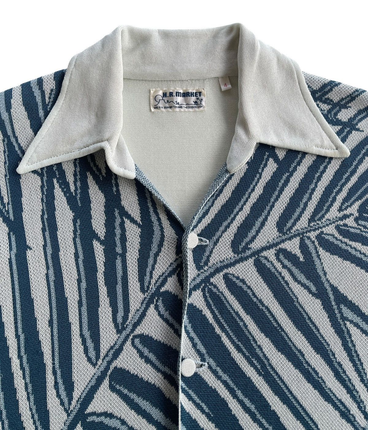 HOLLYWOOD RANCH MARKET H.R.Market Hawaiian Tropical Shirt Blue Blue Japan Seilin Size US L / EU 52-54 / 3 - 2 Thumbnail