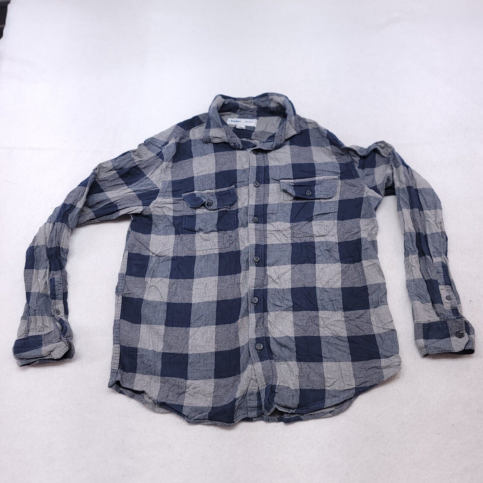 Old Navy Old Navy Buffalo Check Flannel Shirt Mens Size Large L Gray Size US L / EU 52-54 / 3 - 2 Thumbnail