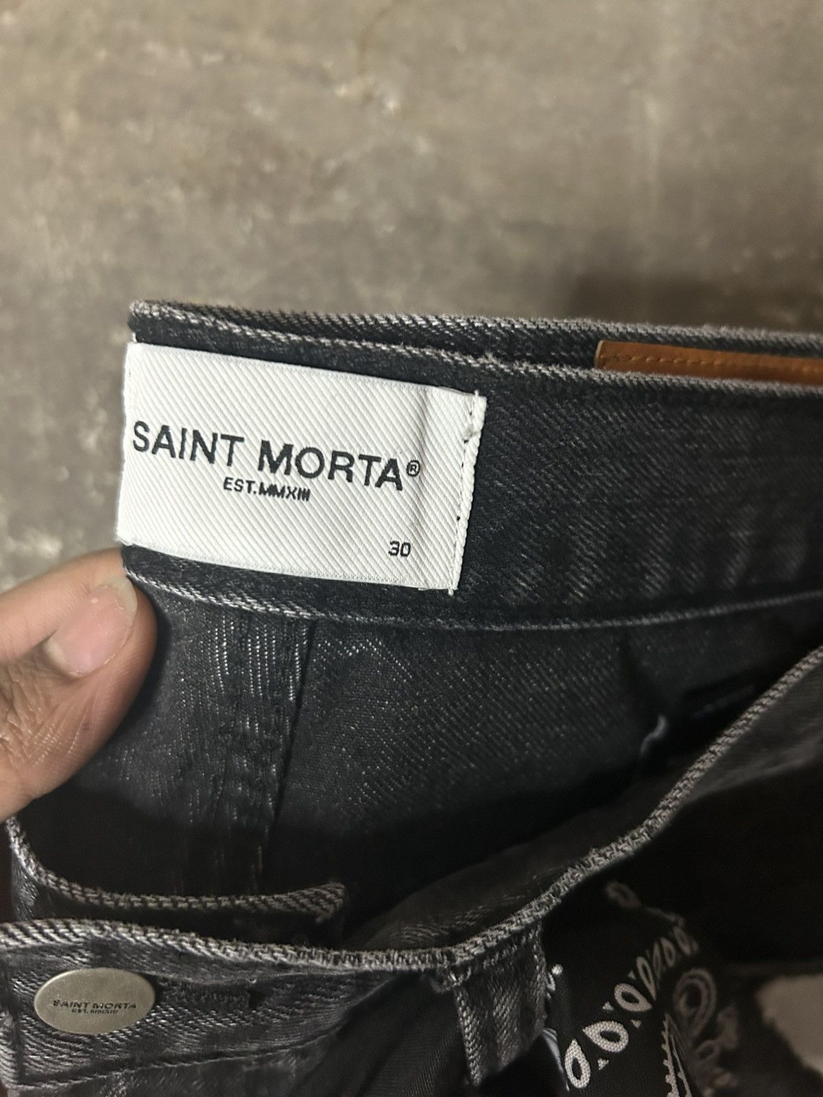 Designer SAINT MORTA FLARE DENIM Size US 30 / EU 46 - 3 Thumbnail