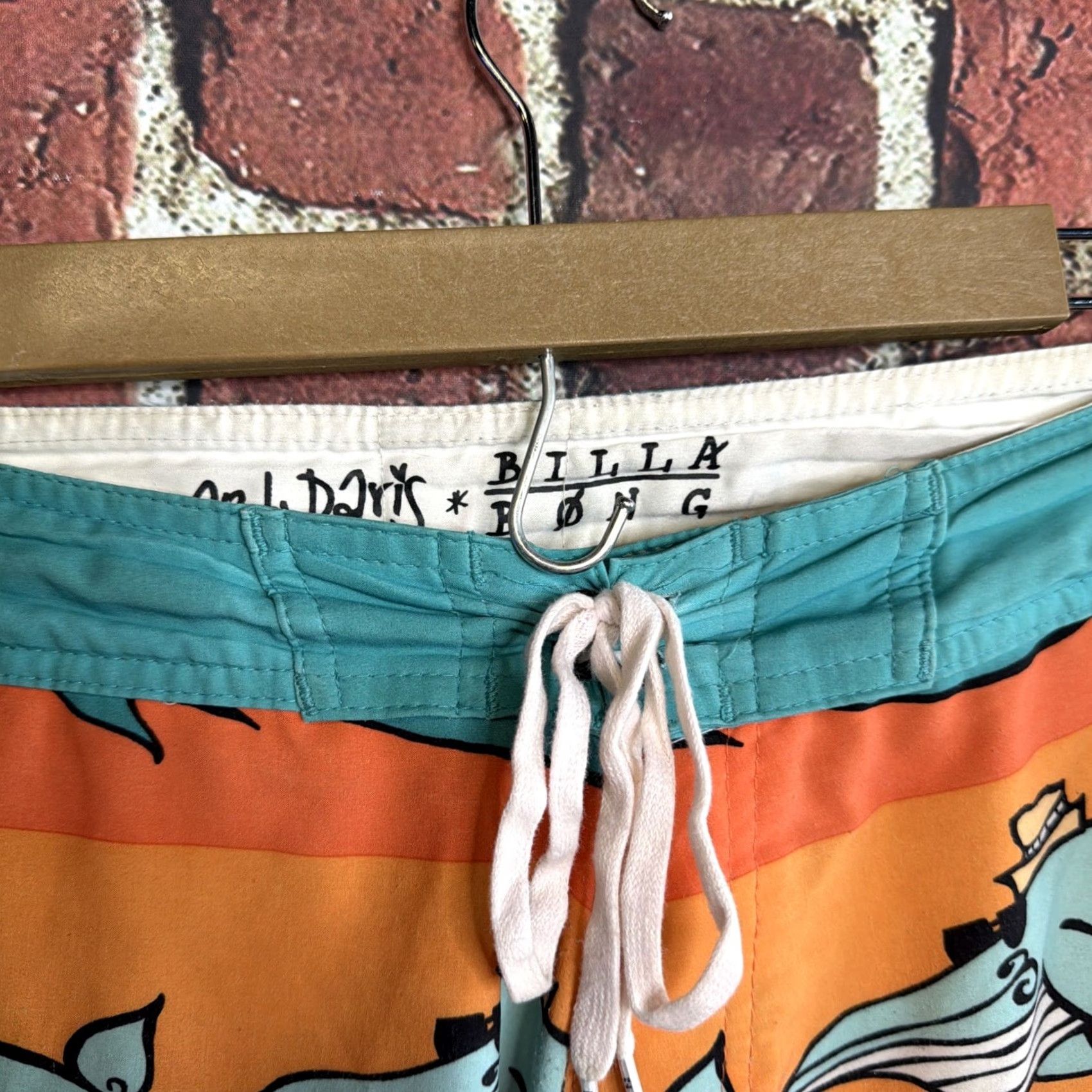 Billabong Billabong Mens Board Shorts 34 Surfing Beach Multicolor Graphic Print Whale Size US 34 / EU 50 - 3 Thumbnail