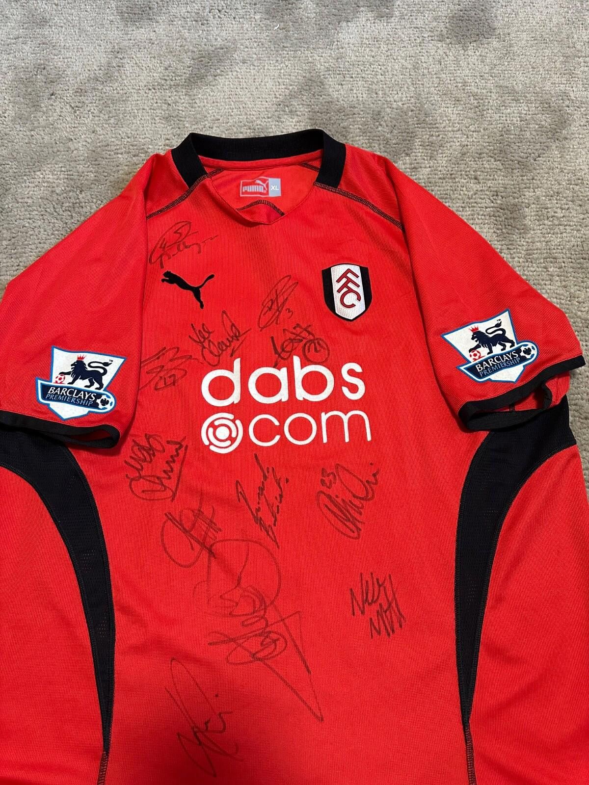 Puma Clark #10 Puma Fulham 2003-04 3R Shirt Football Shirt Jersey Size US XL / EU 56 / 4 - 7 Thumbnail