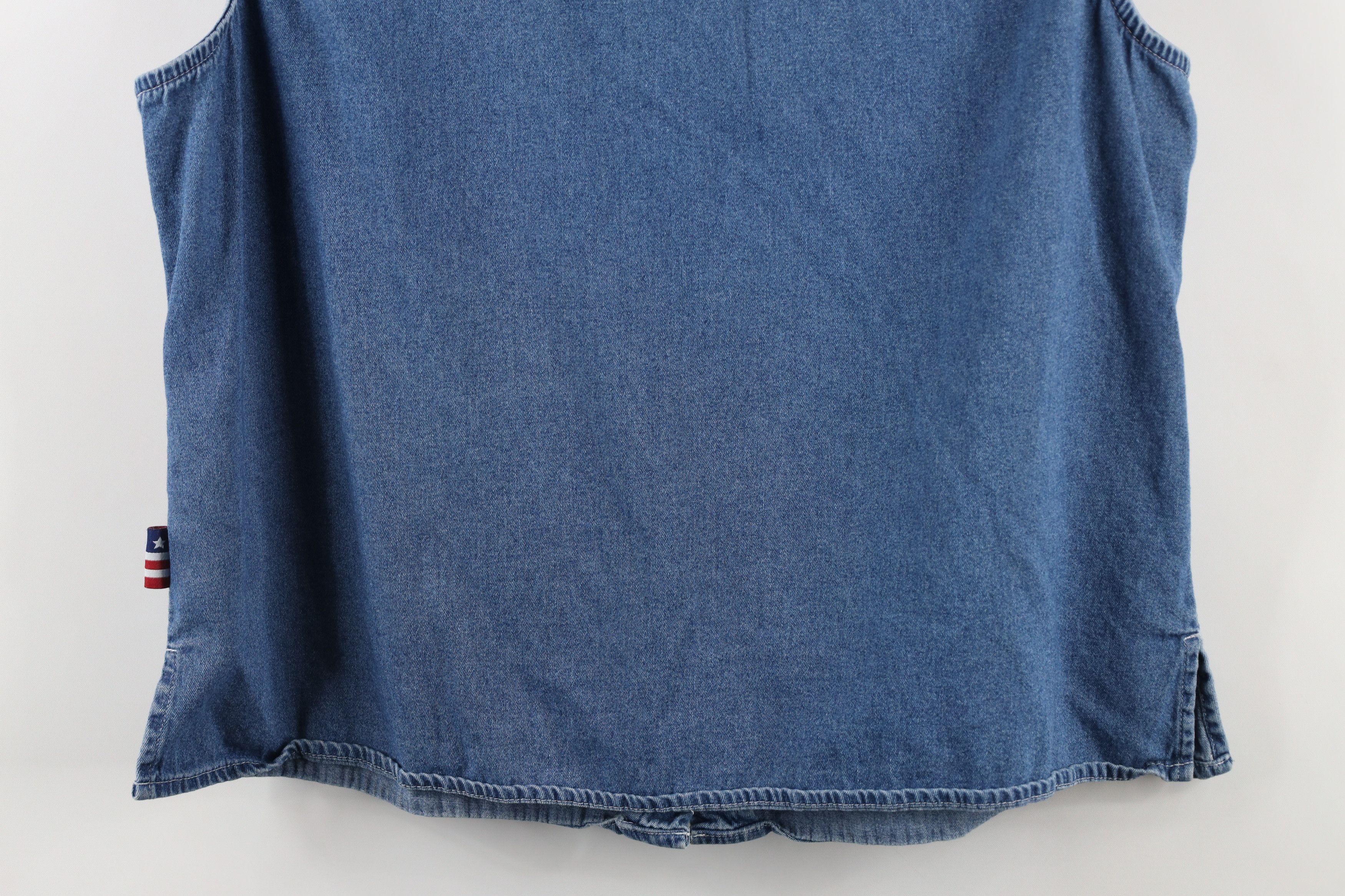 Disney × Vintage Vintage 90s Disney the Pooh Sleeveless Denim Button Shirt Size XL / US 12-14 / IT 48-50 - 10 Thumbnail