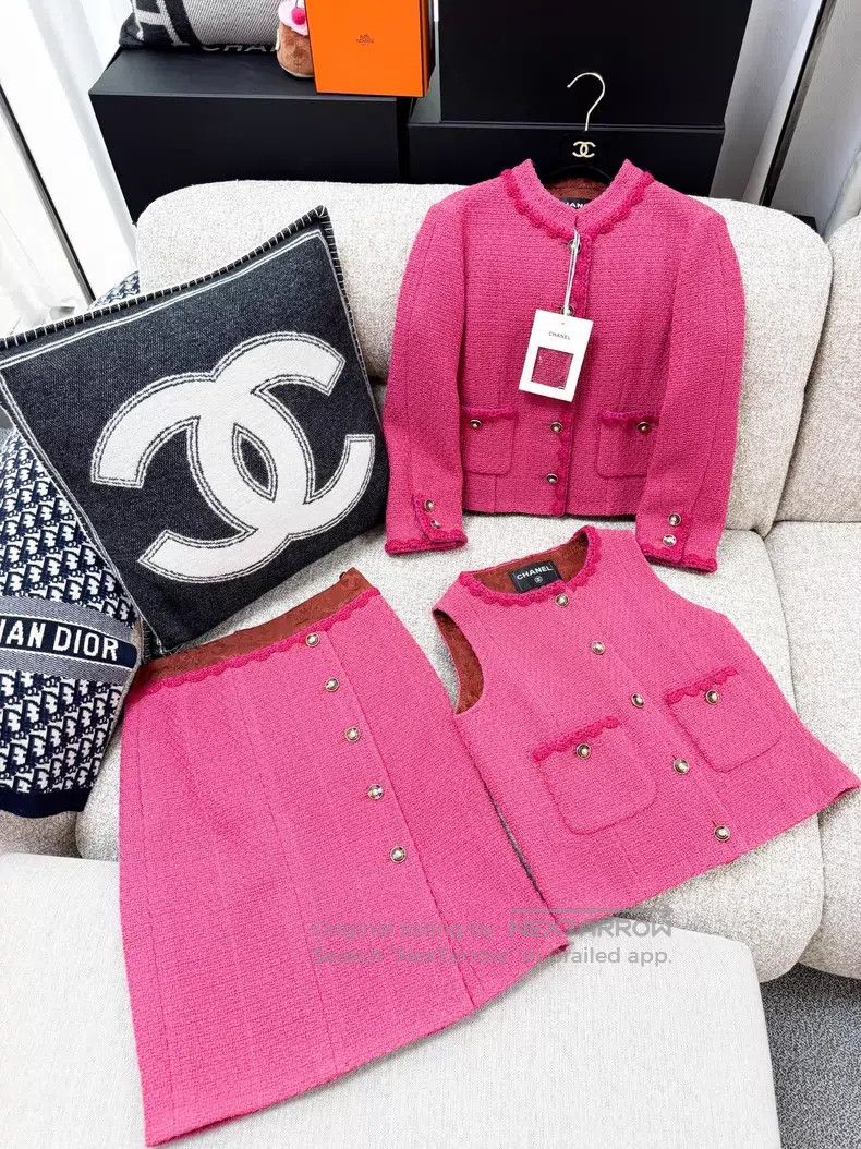 Chanel Chanel Lace rolled-edge two-pocket woven long-sleeved jack Size S / US 4 / IT 40 - 4 Thumbnail