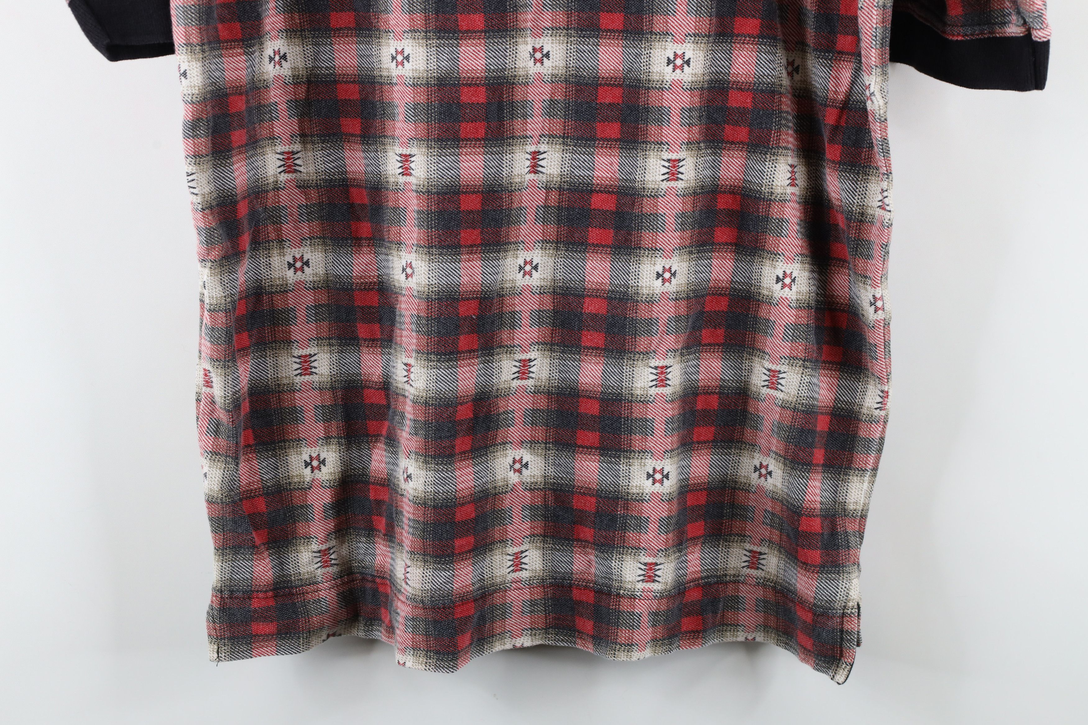 Vintage Vintage 90s Streetwear Southwestern Polo Shirt Cotton Red Size US M / EU 48-50 / 2 - 11 Thumbnail