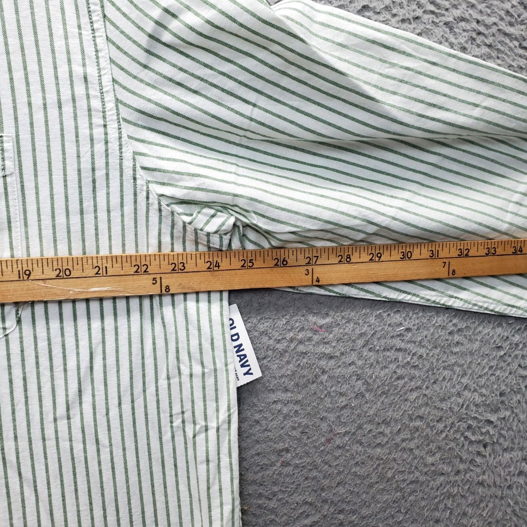 Old Navy Old Navy Everyday Shirt: Mens XL Button-Up Collared Mult striped, 100% Cotton, Regular Fit Size US XL / EU 56 / 4 - 4 Thumbnail
