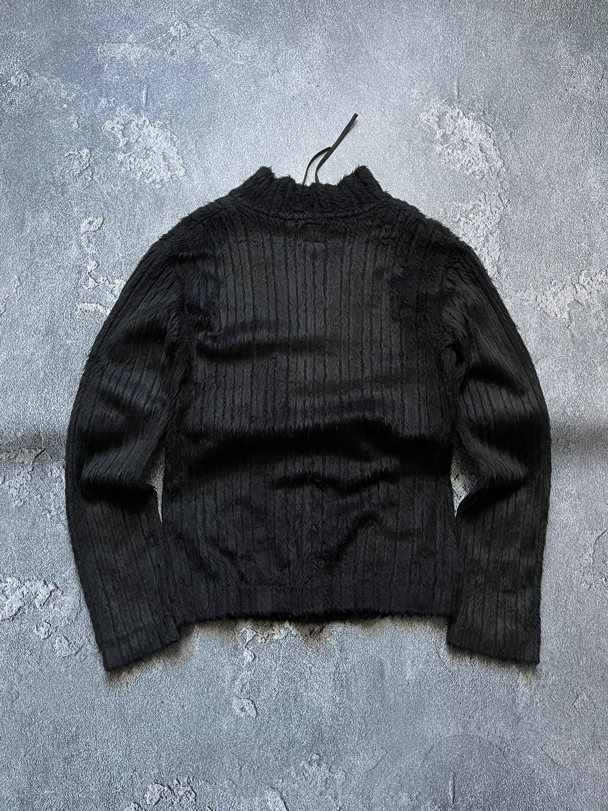 If Six Was Nine × Le Grande Bleu (L.G.B.) × Miss Sixty Miss Sixty Striped Faux Mohair Sweater Top type Rick Owens Size L / US 10 / IT 46 - 6 Thumbnail