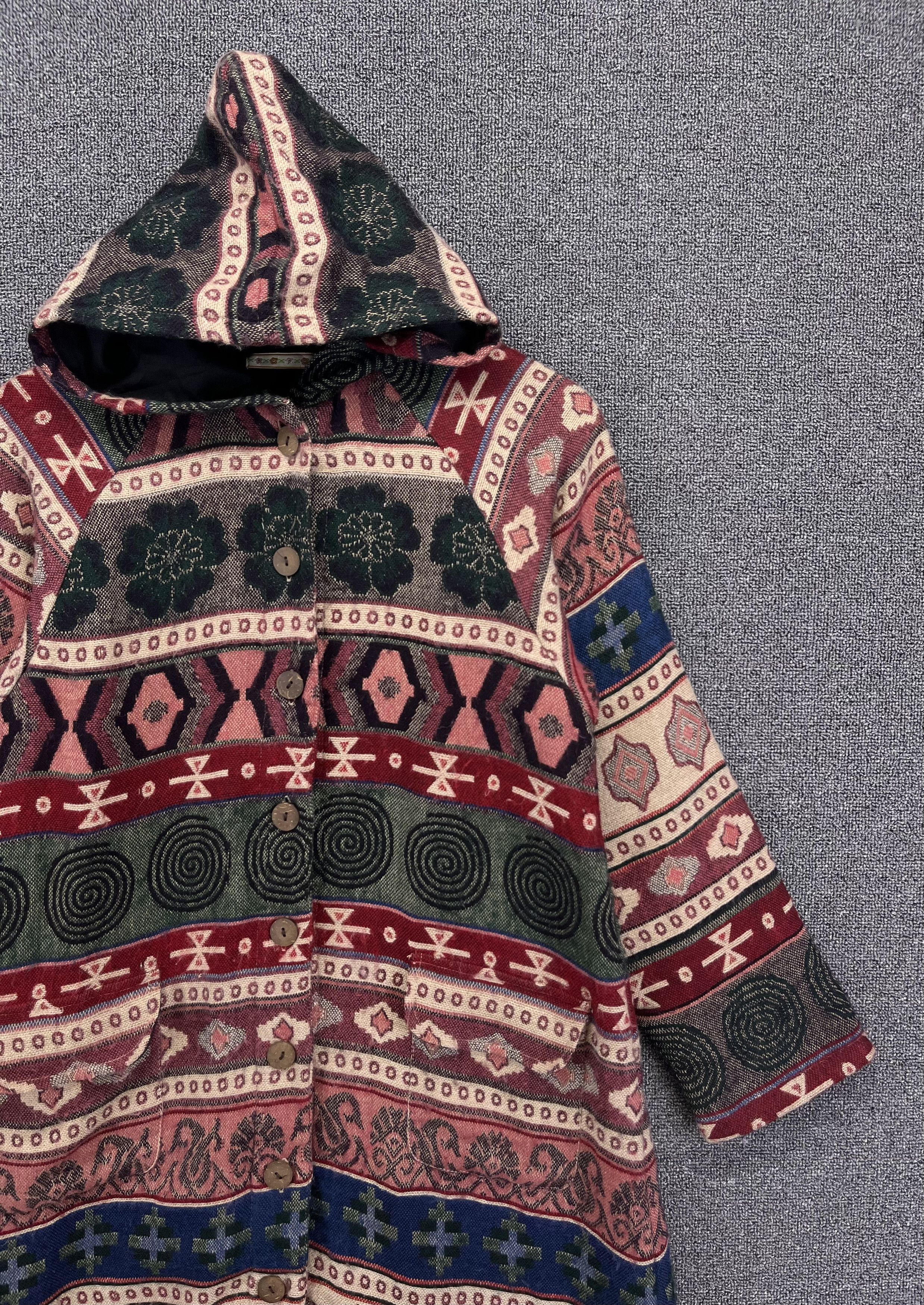 Japanese Brand Vintage Japanese Navajo x Native Hooded Jacket Size S / US 4 / IT 40 - 3 Thumbnail