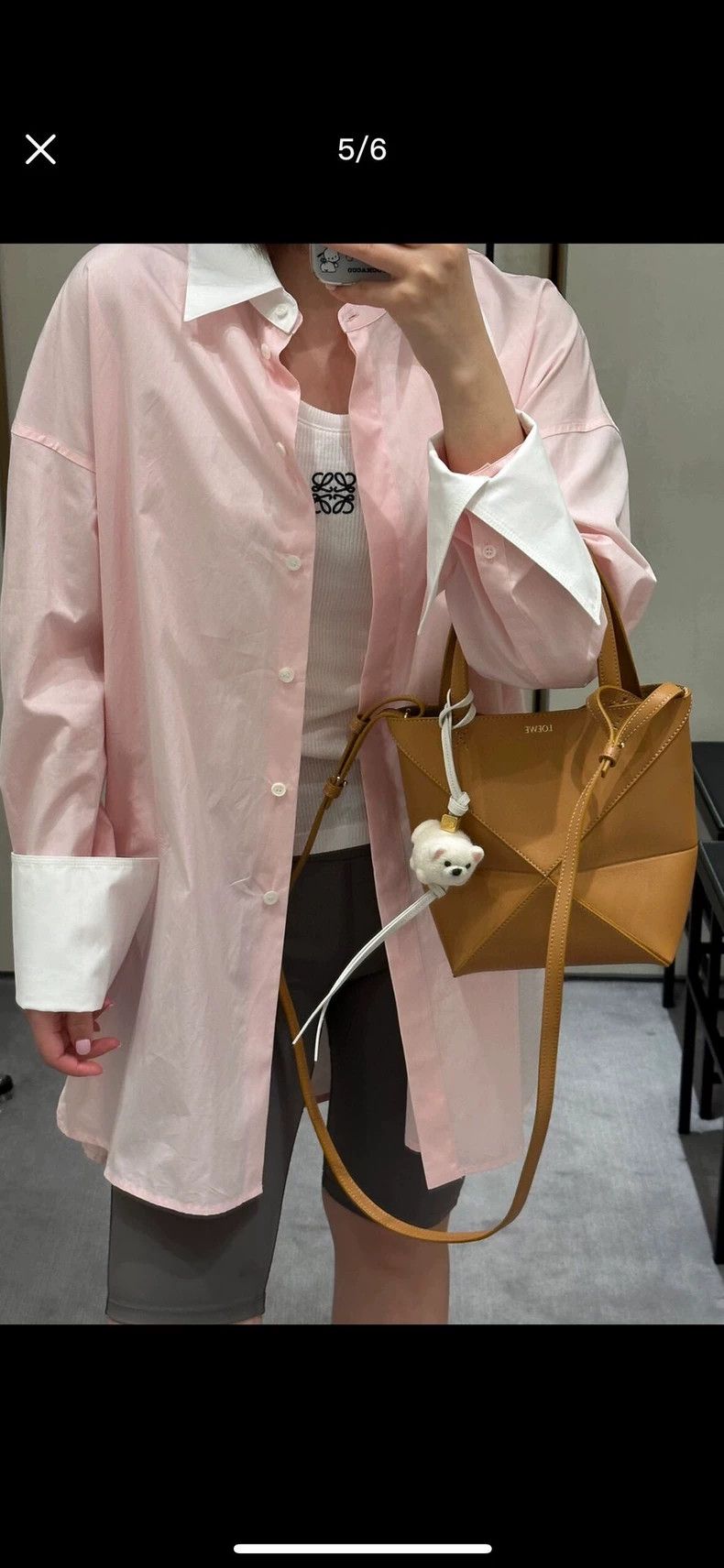 Loewe LOEWE The collar of the pure cotton pink shirt is detachab Size XS / US 0-2 / IT 36-38 - 3 Thumbnail