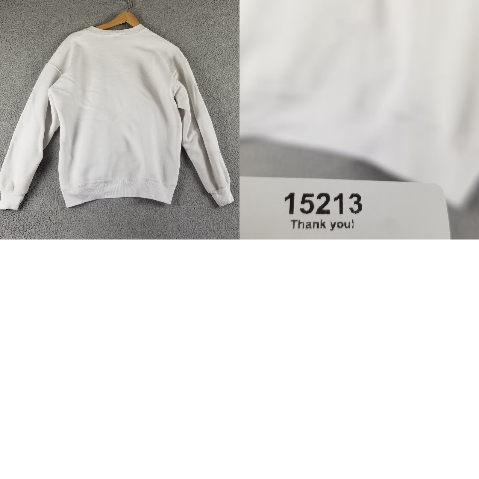 Jerzees VINTAGE Jerzees NuBlend Promo Sweatshirt Shirt Adult Large White 80s 90s Grunge Pullover Mens Size US L / EU 52-54 / 3 - 8 Thumbnail