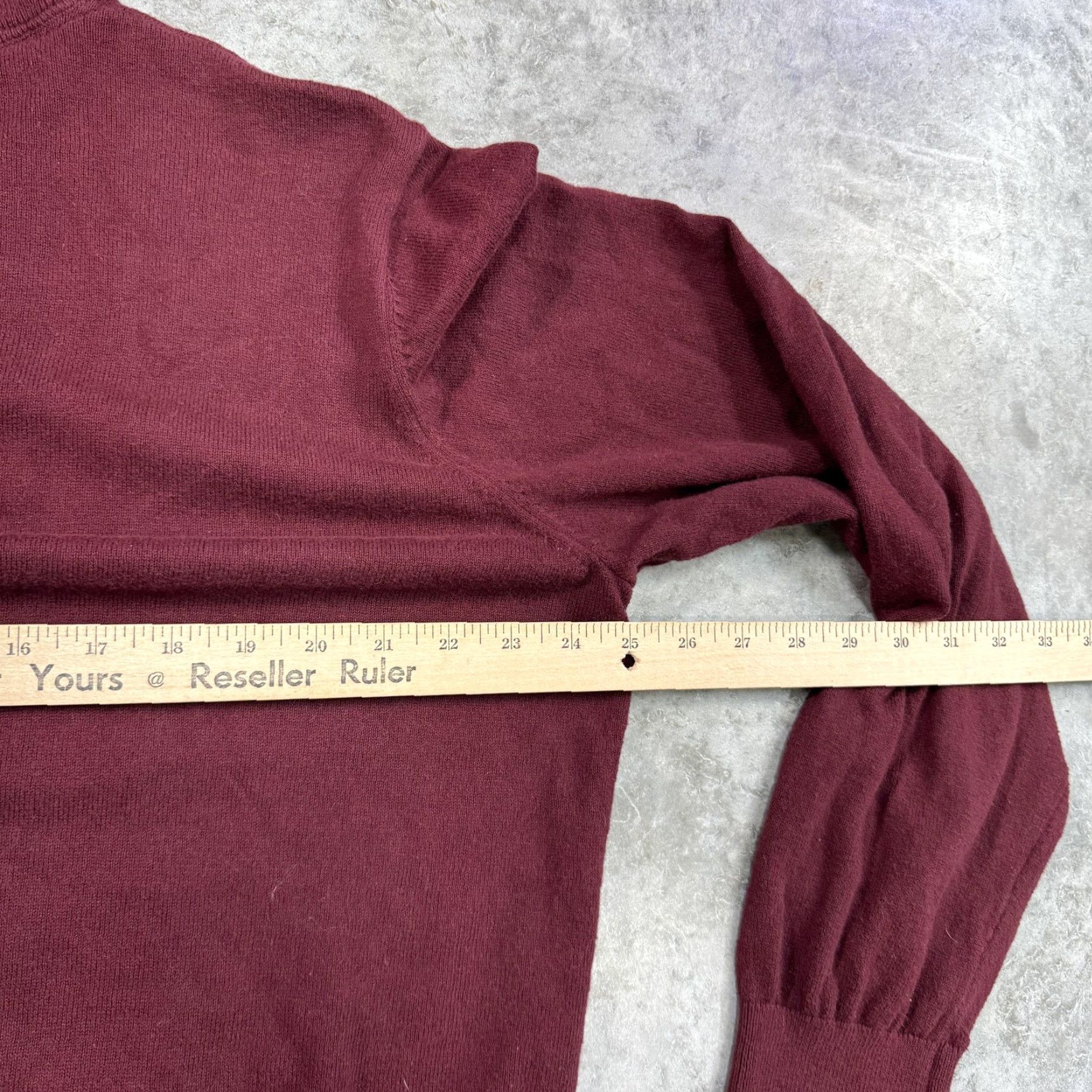 Vintage VINTAGE LL Bean Sweater Mens Large Burgundy V-Neck Cotton Cashmere Pullover Lightweight Size US L / EU 52-54 / 3 - 6 Thumbnail