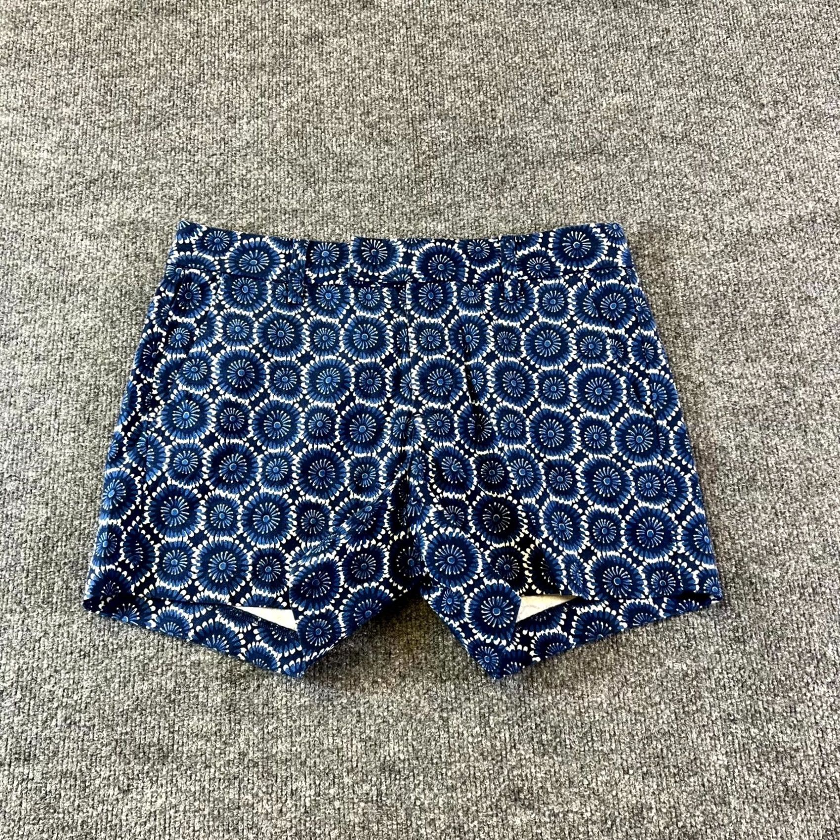Vintage Level 99 Cindie Shorts Women's 27 Blue Floral Print Stretch Slash Pockets Casual Size 27" / US 4 / IT 40 - 2 Thumbnail