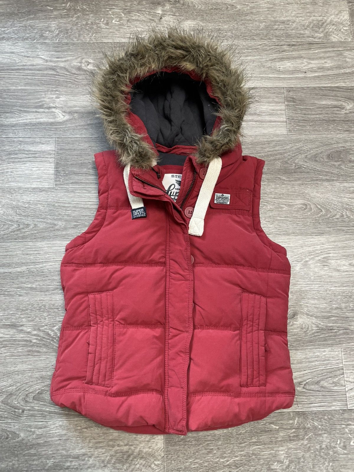 Superdry Superdry Abercrombie Fitch Type Fur Vest Japanese Y2K Size L / US 10 / IT 46 - 1 Thumbnail