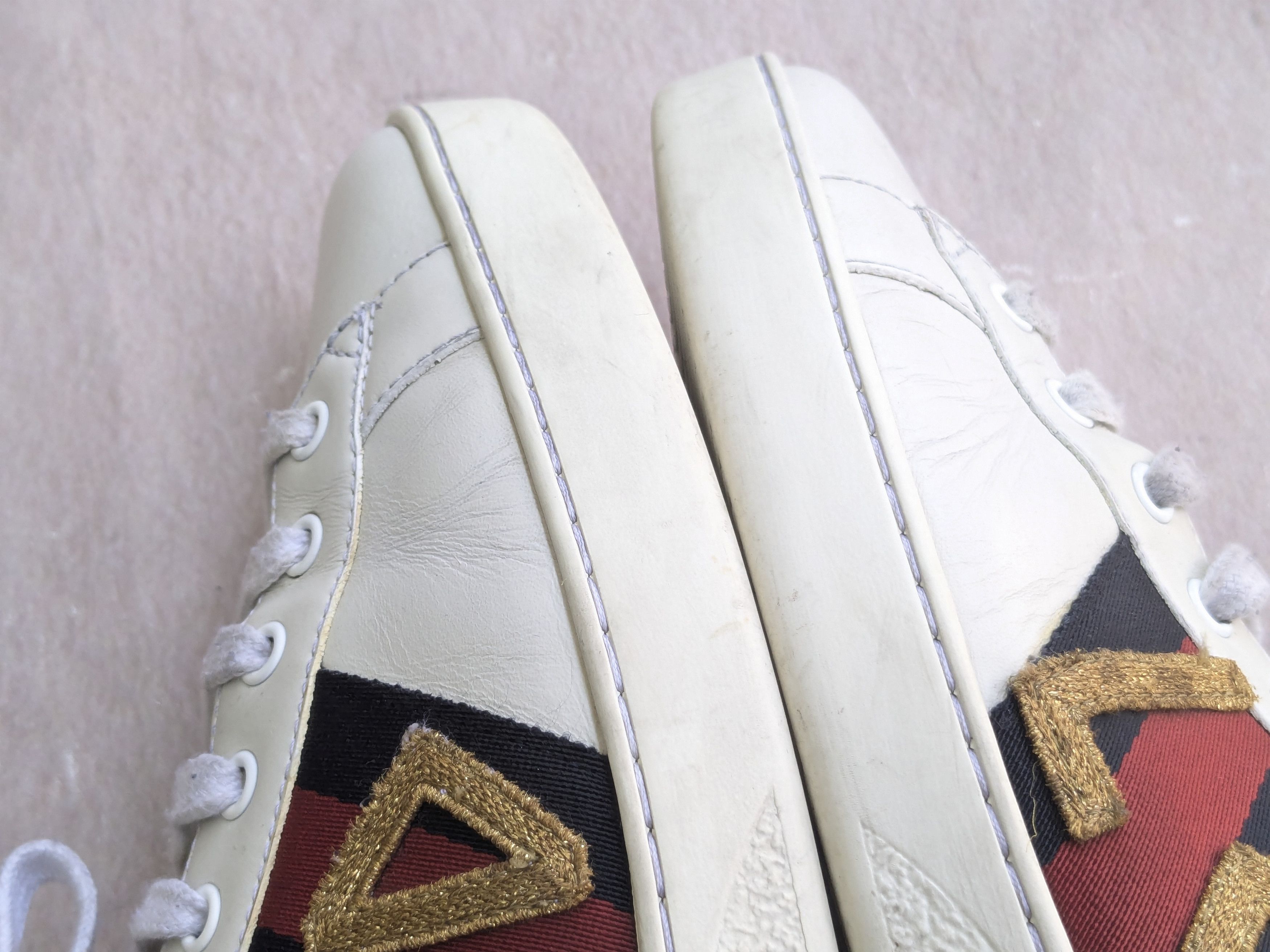 Gucci Gucci Ace Sneakers White Leather Loved 12.5 Low Tops Size US 12.5 / EU 45-46 - 7 Thumbnail