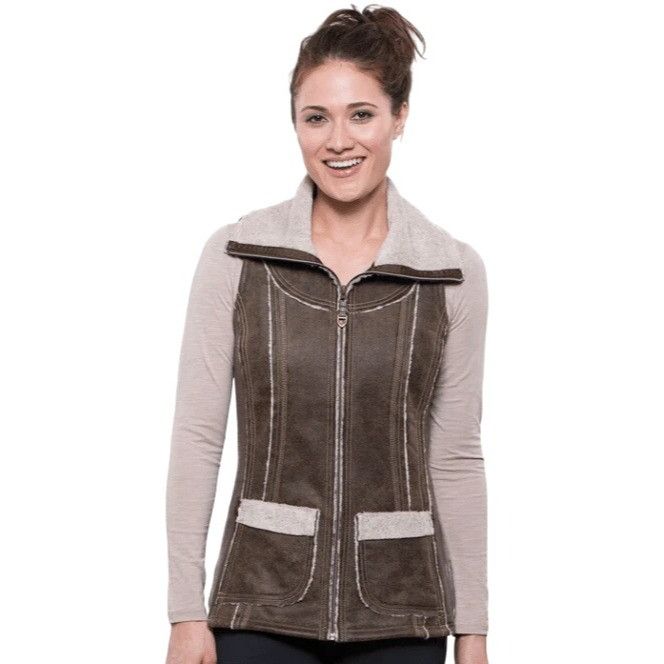 Kuhl NWT Kuhl Women's LARGE Dani Sherpa Vest Brown MSRP$219 New Size L / US 10 / IT 46 - 16 Thumbnail