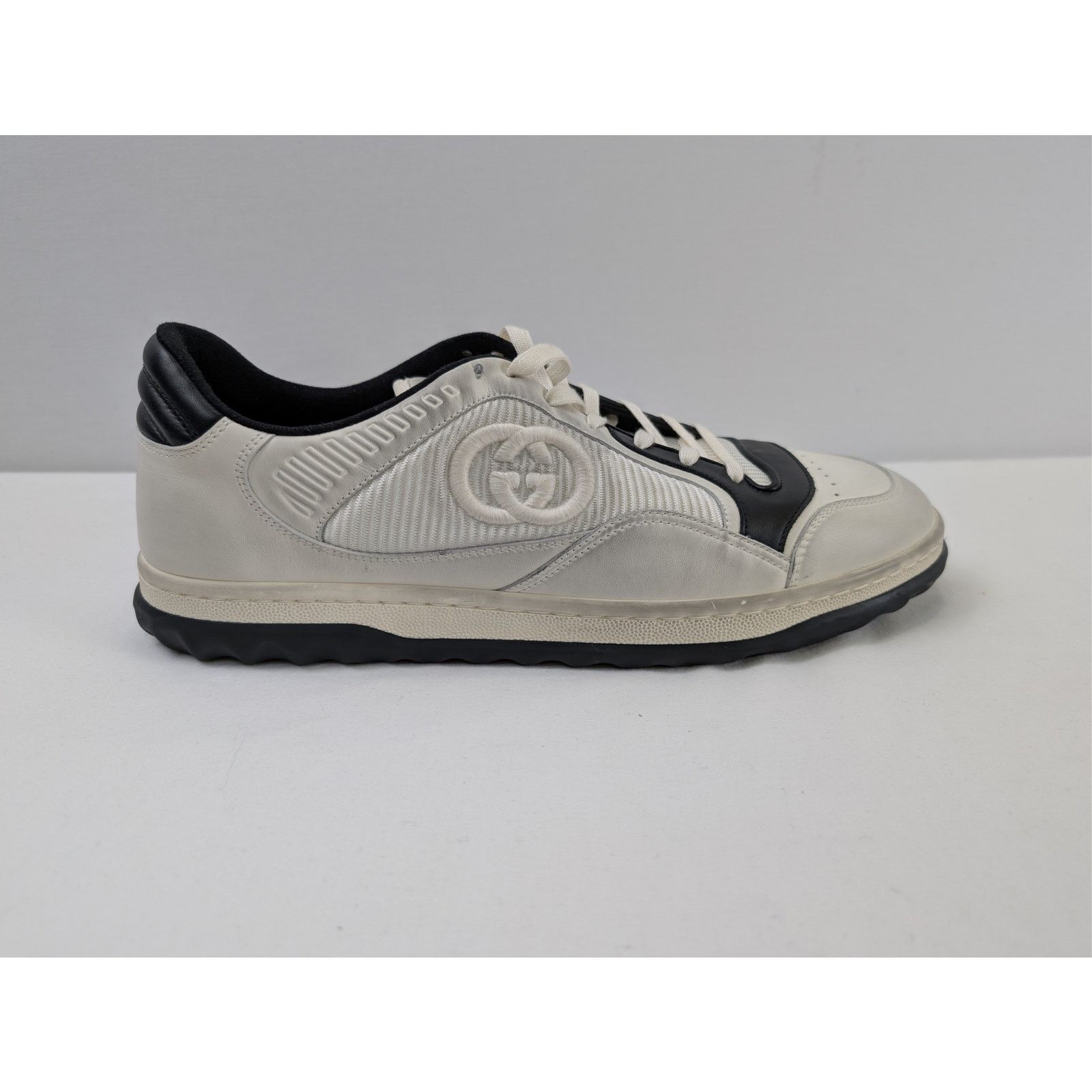 Gucci o1rshd1 Men's Mac80 GG Low Top Sneakers in Off-White Size US 12.5 / EU 45-46 - 4 Thumbnail