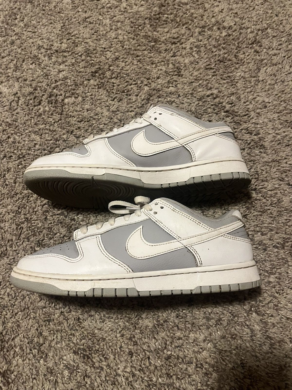 Nike Nike White Grey Dunks Size US 9.5 / EU 42-43 - 2 Thumbnail