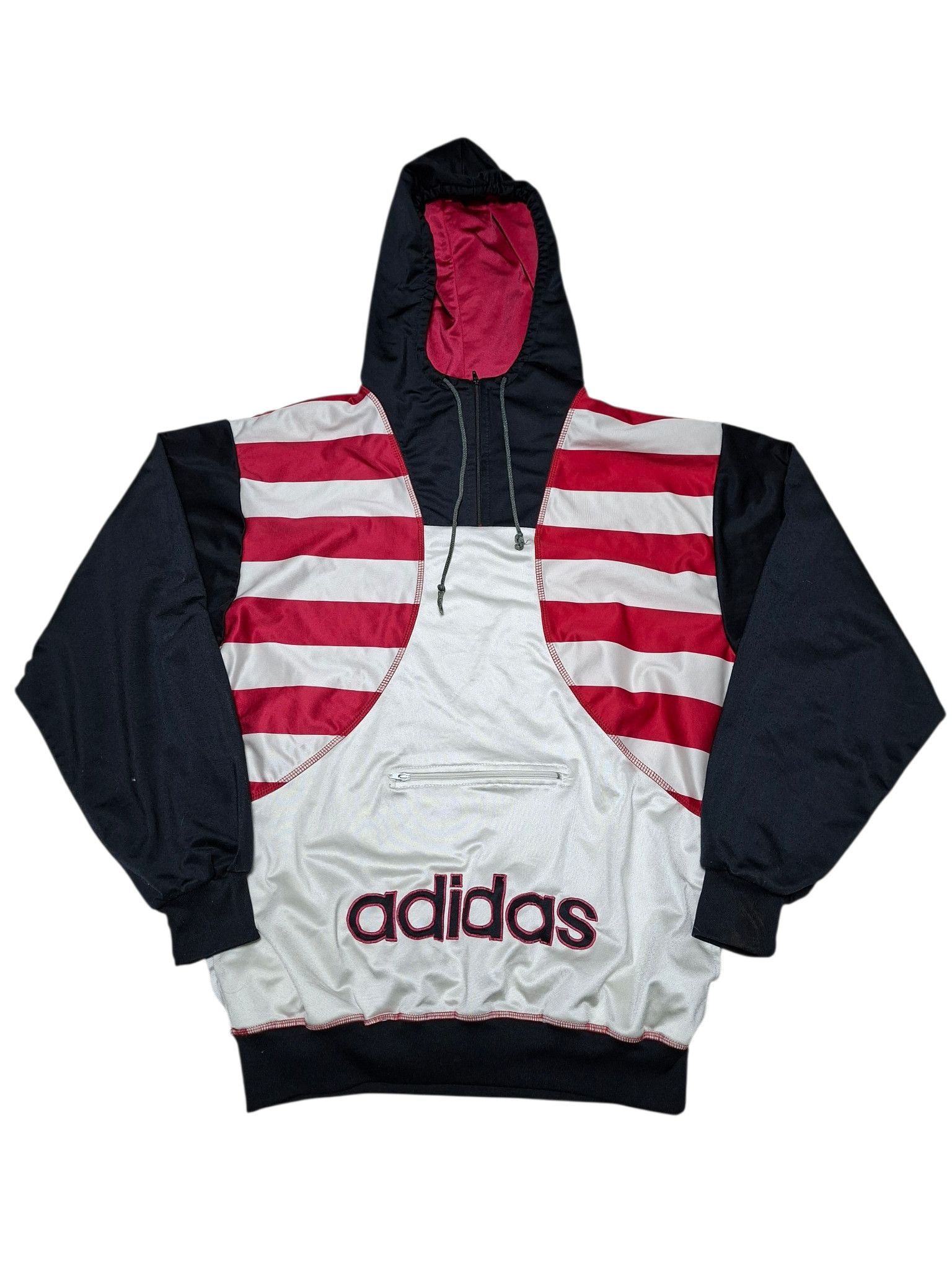 Adidas ADIDAS VINTAGE 90S BIG LOGO HOODIE Size US L / EU 52-54 / 3 - 1 Thumbnail