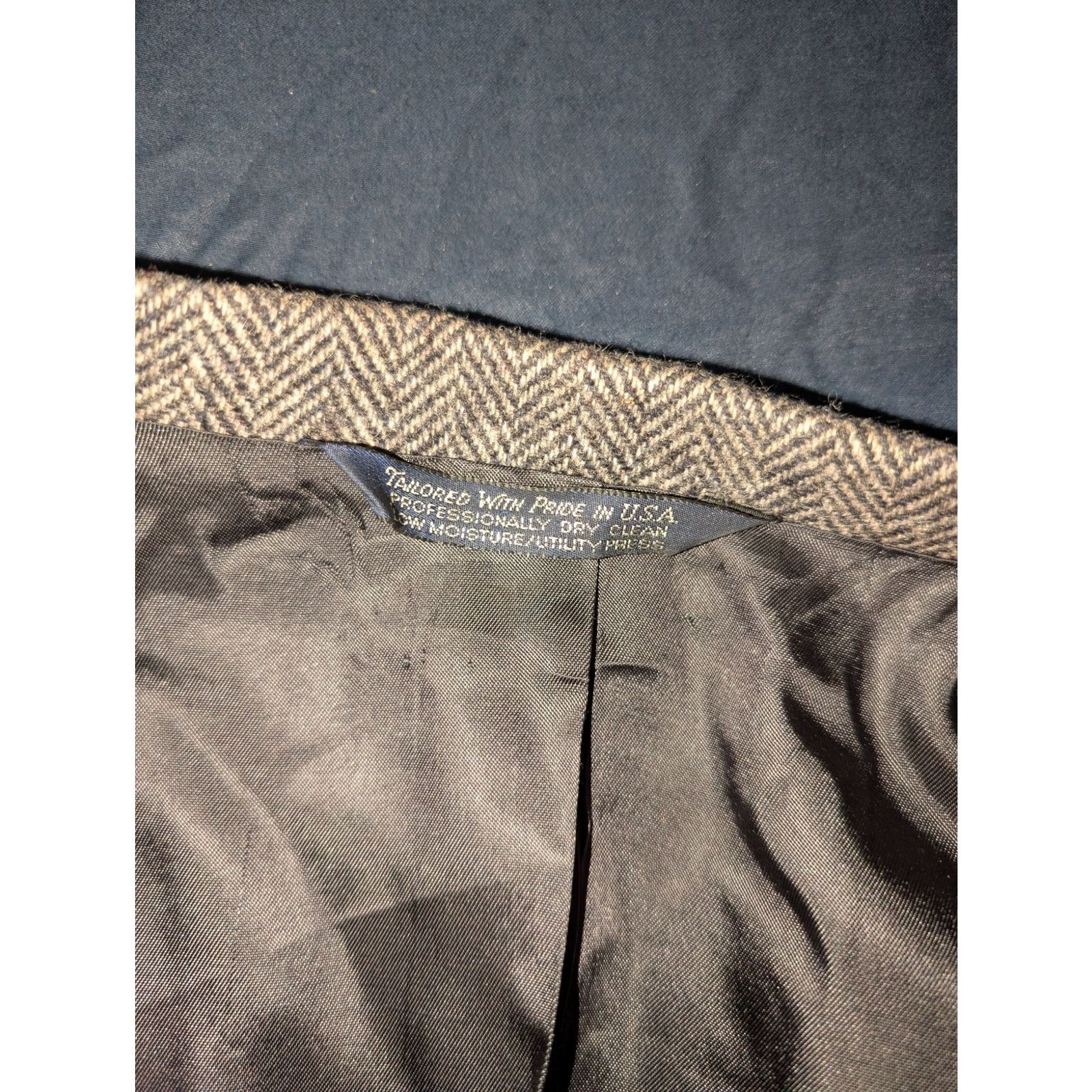 Lands' End Vintage Lands' End Herringbone Blazer jacket Size 46R USA Size 46R - 6 Thumbnail