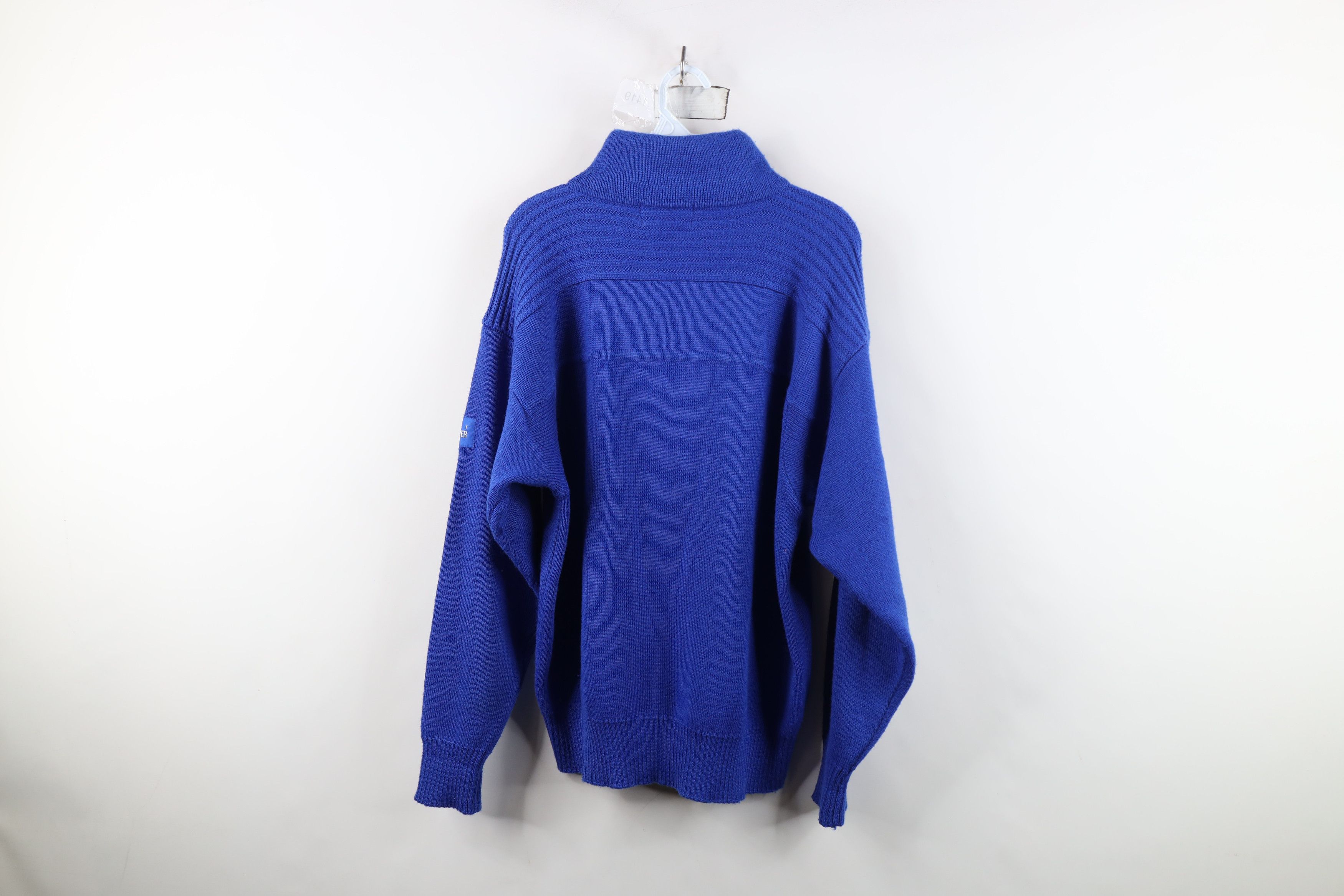 Vintage Vintage 90s Streetwear Knit Heavyweight Half Zip Sweater Size US L / EU 52-54 / 3 - 12 Thumbnail
