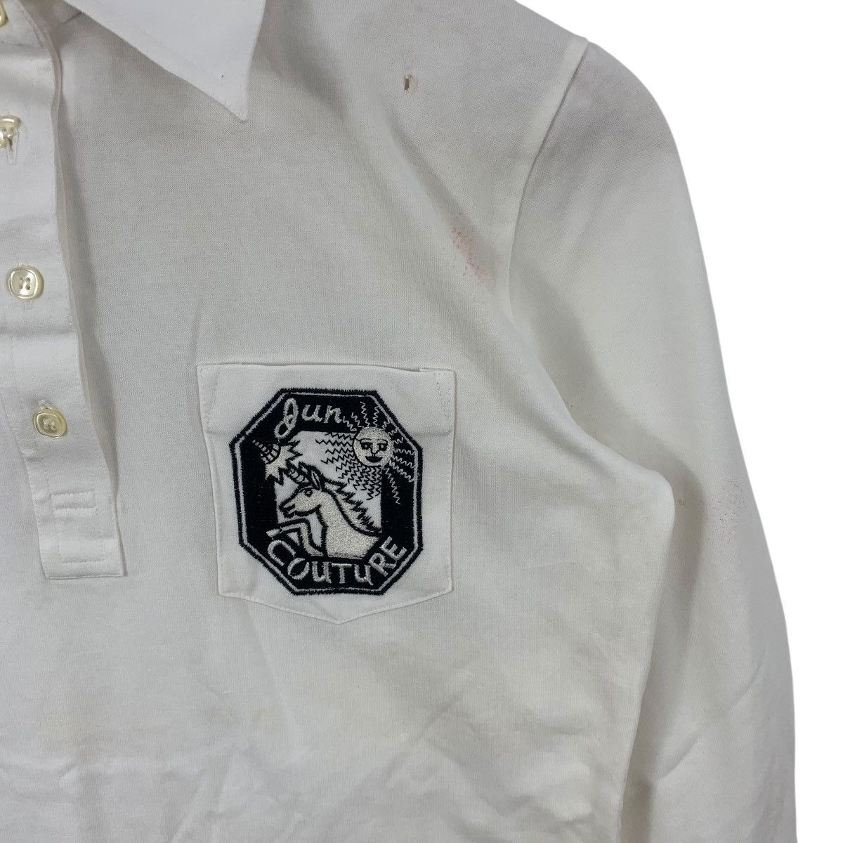 Vintage Vintage JUN COUTURE TOKYO Collection Unicorn Polo Tee Shirt Size S / US 4 / IT 40 - 6 Thumbnail