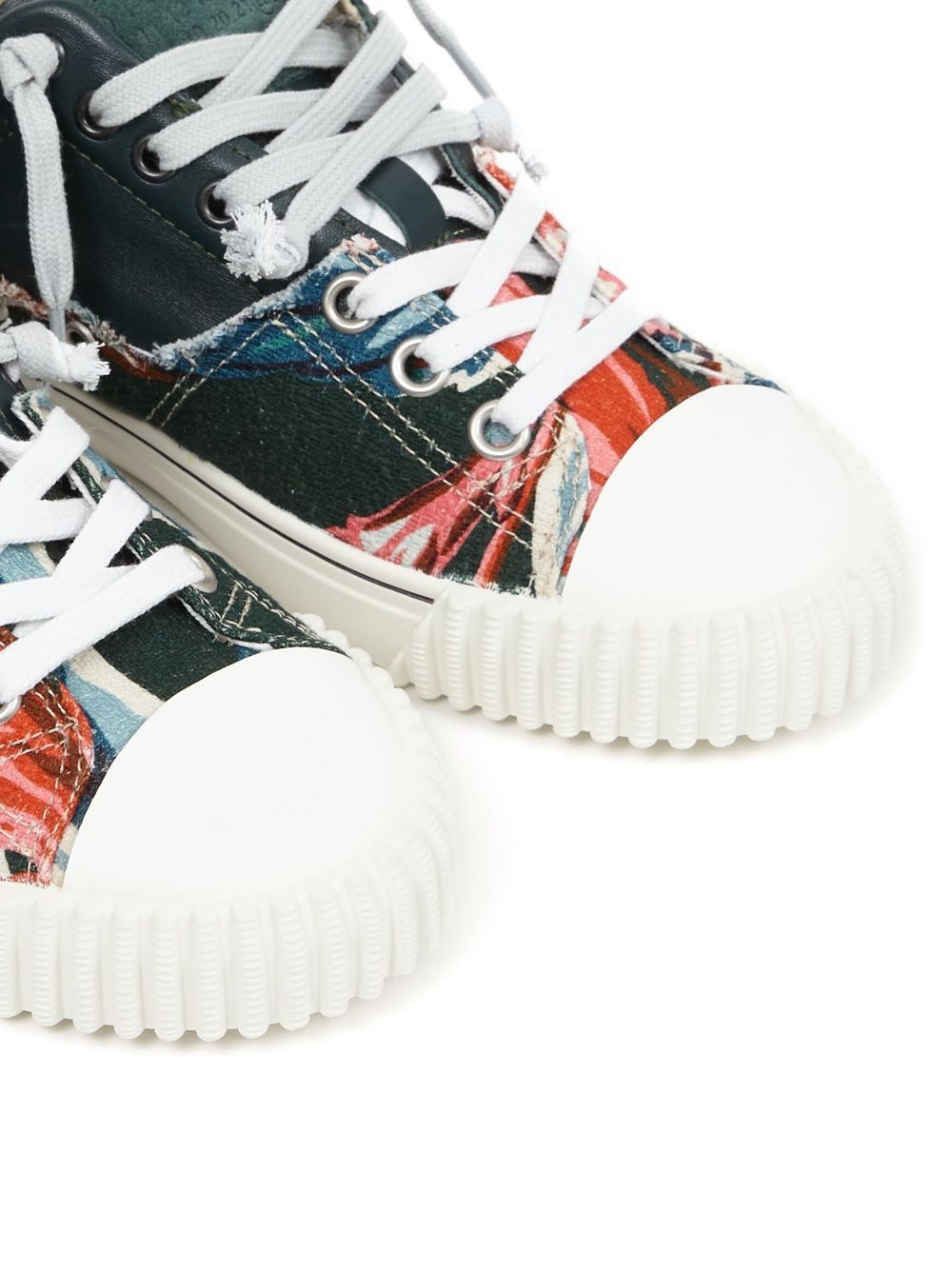 Maison Margiela oc11z0925 Leaf Print Low-Top Sneakers in Multicolor Size US 11 / IT 41 - 5 Thumbnail