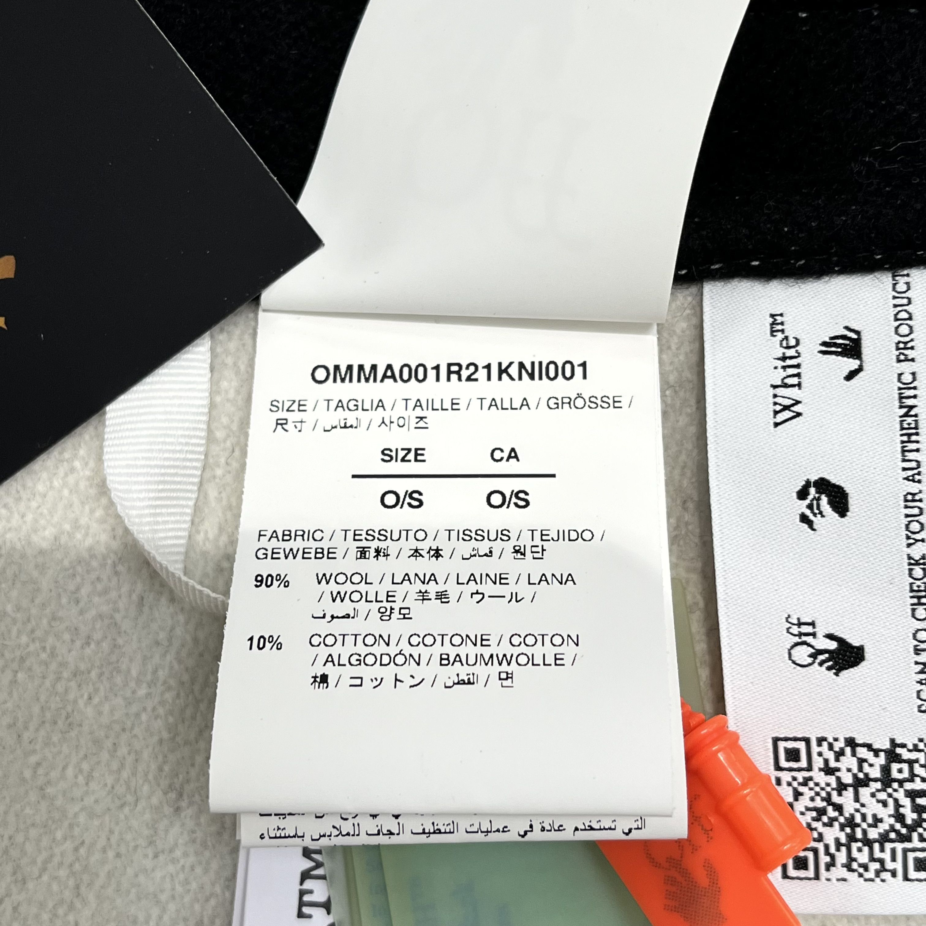 Off-White Off-White Logo Print Knitted Scarf Black Size ONE SIZE - 13 Thumbnail