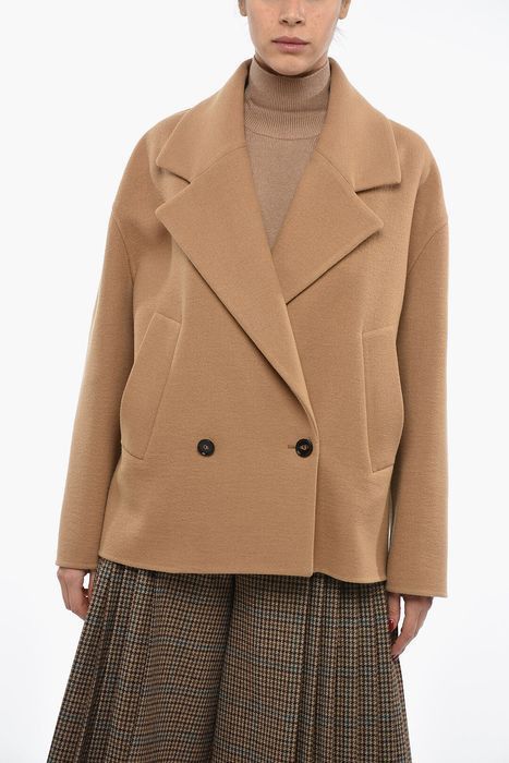 image of Bottega Veneta O1Loc1C0324 708015 Coat In Brown, Women's (Size Medium)
