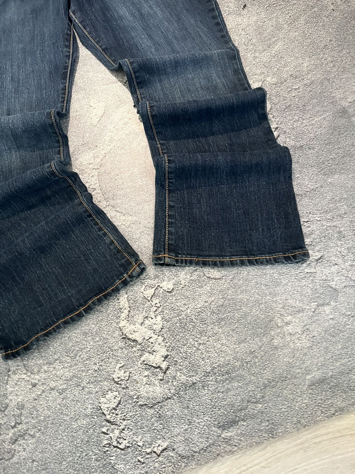 Japanese Brand Niche Archive Slim Retro Jeans / Avant Garde Y2K Swag Style Size US 35 - 3 Thumbnail