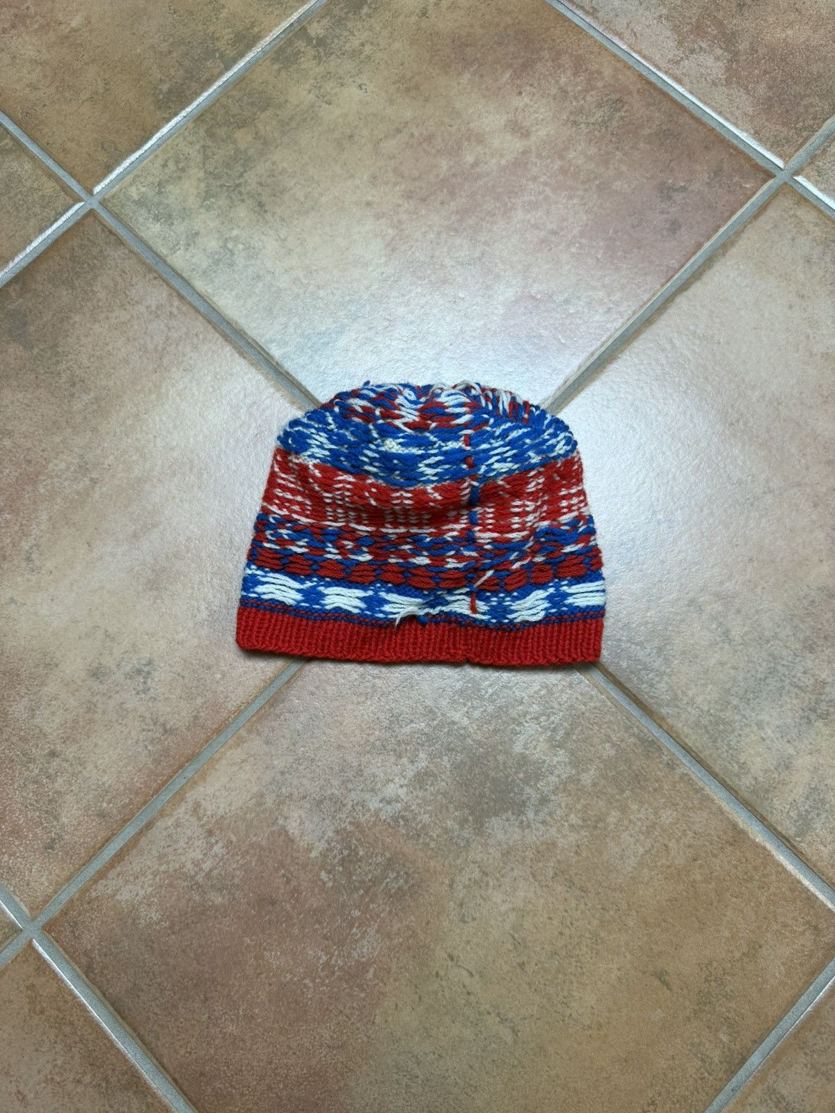 Vintage Vintage Hand Knit Beanie Size ONE SIZE - 2 Thumbnail